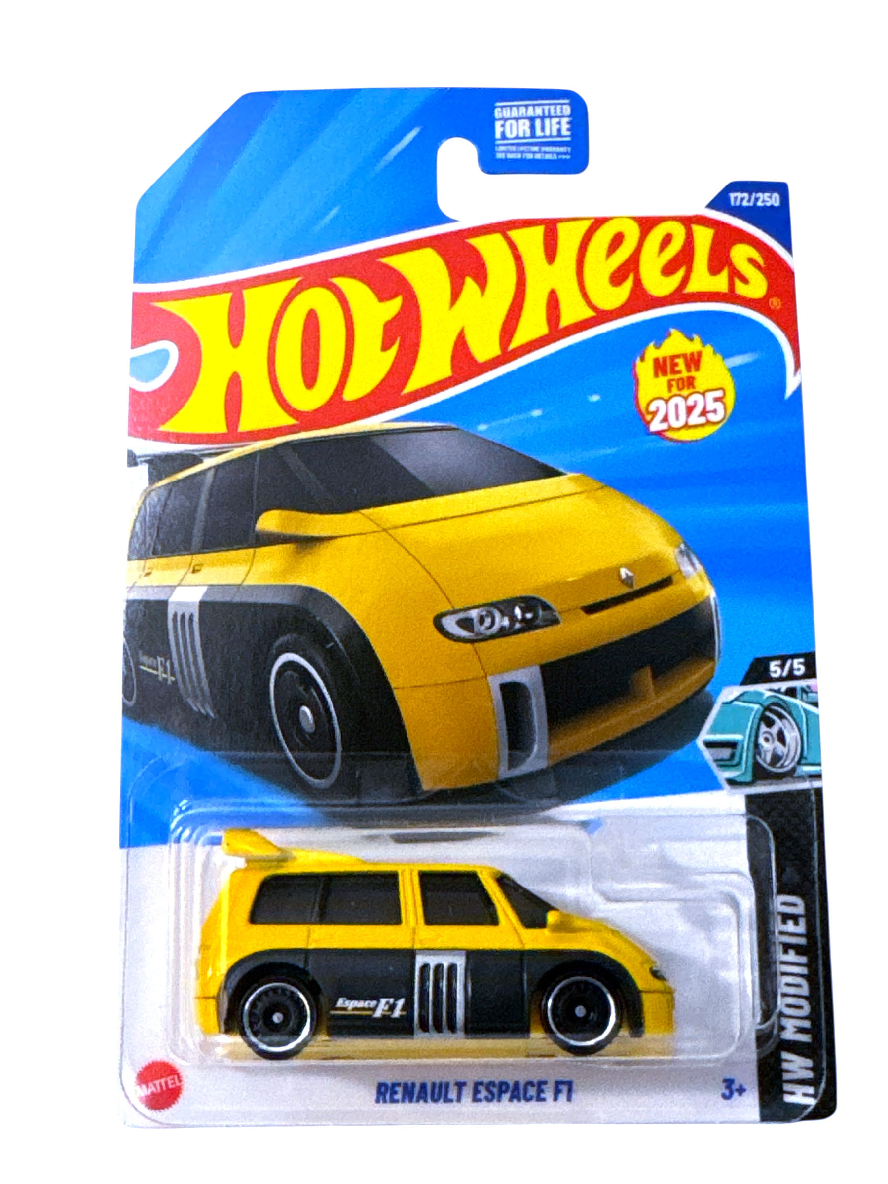 2025 hot wheels yellow Renault Espace F1 hw modified 5/5 172/250