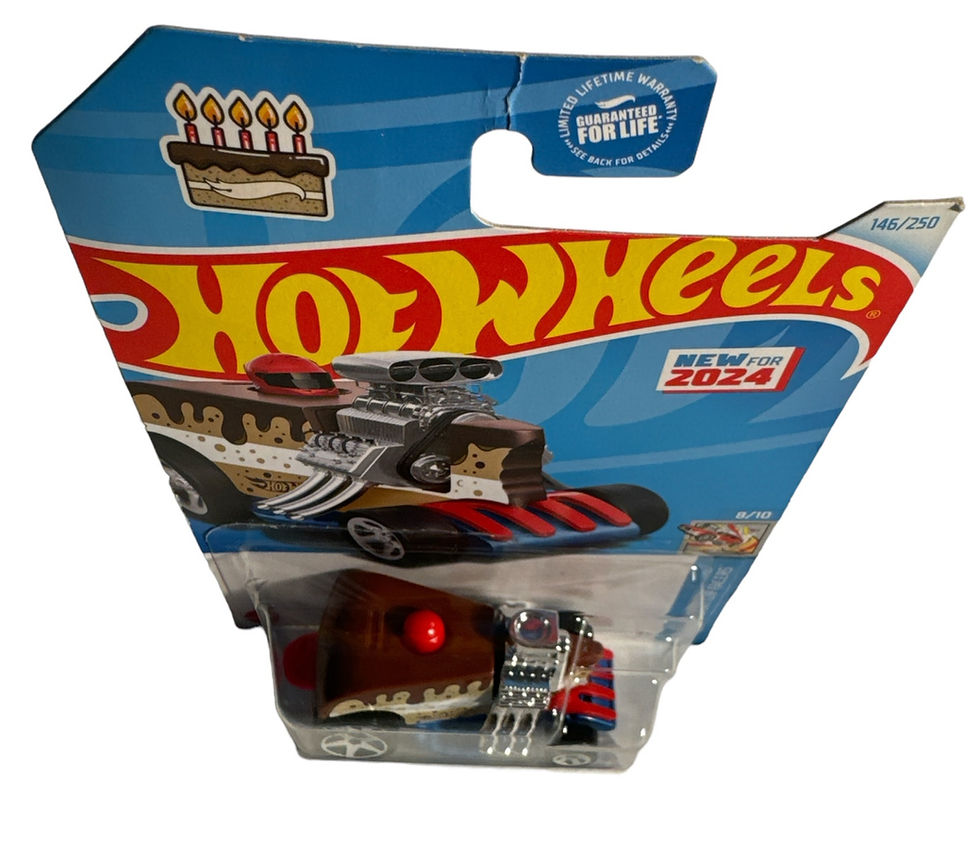 Miniatura: Hot Wheels New 2024 HW Celebration Racers #146 Birthday Burner Brown w Blue Base