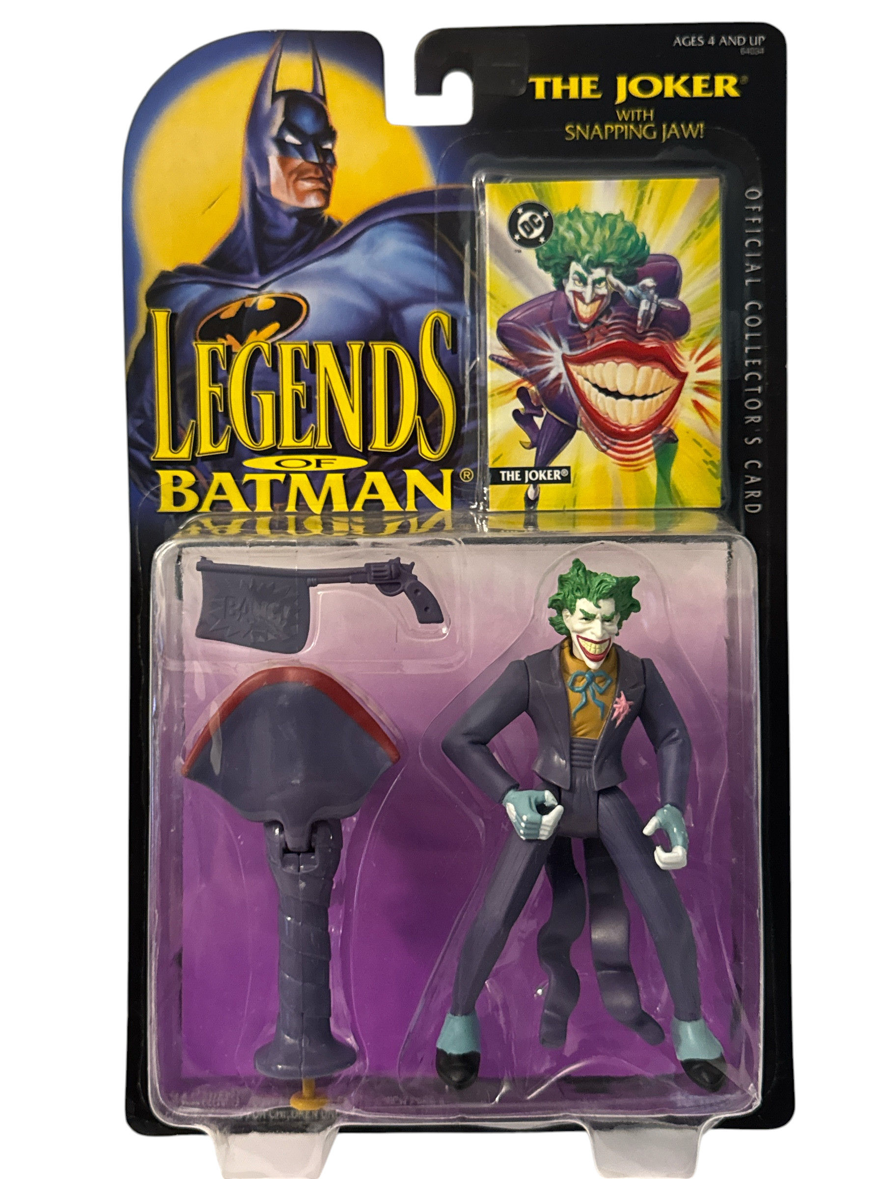 1994 Legends of Batman The Joker with Snapping Jaw Action Figure by Kenner *NEW