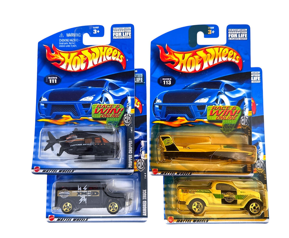 2002 Hot Wheels FED FLEET Series Complete Set of 4 #111,112,113,114 New