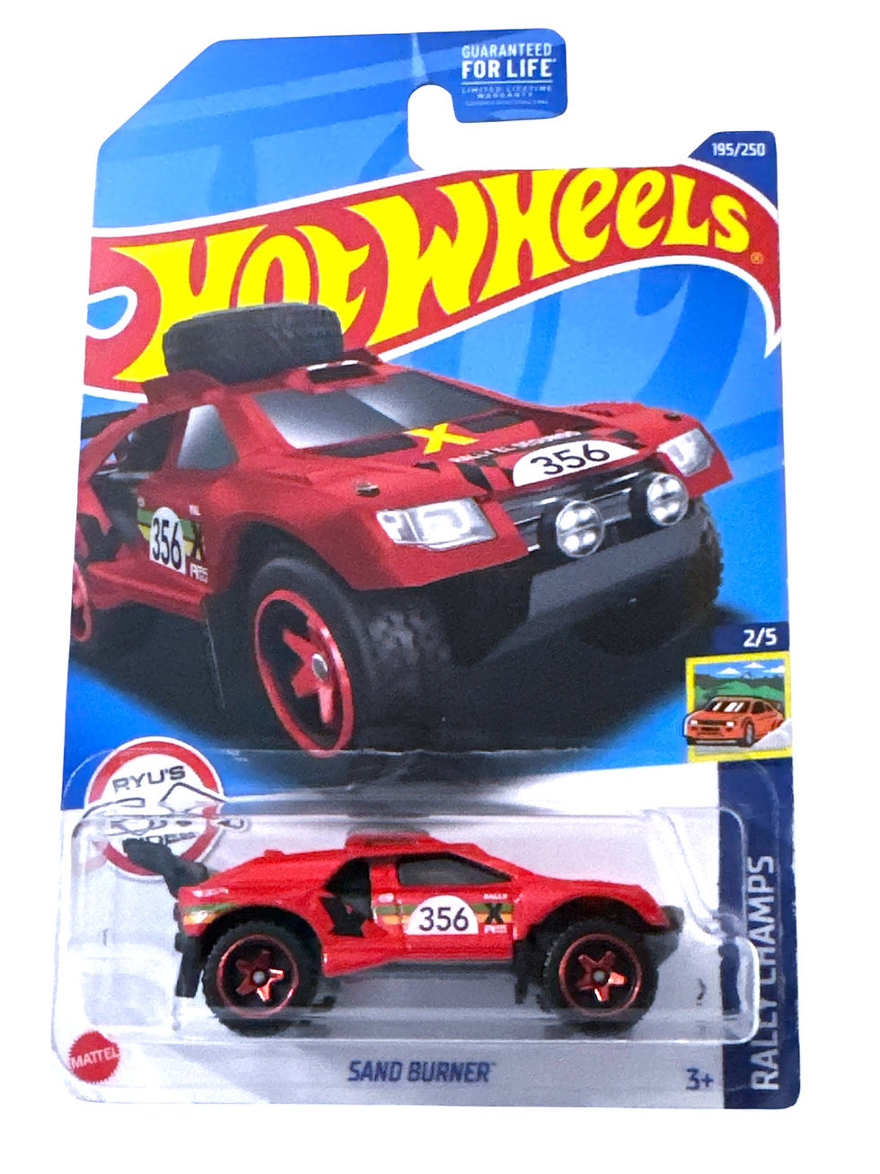 Hot Wheels Rally Champs 2/5 Sand Burner 195/250 Red