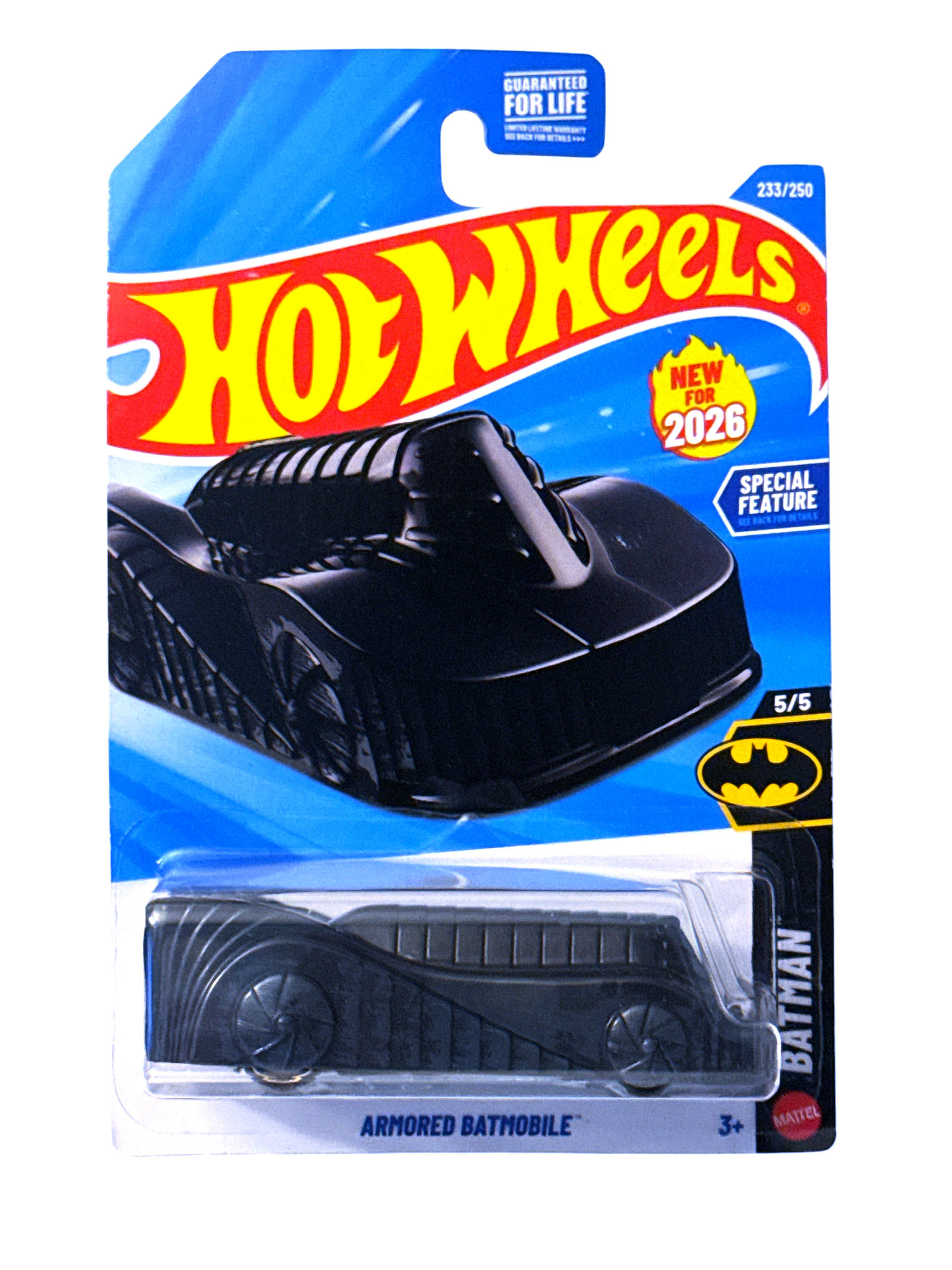 2026 Hot Wheels Batman Armored Batmobile #233 JJH72 New Model Special Feature