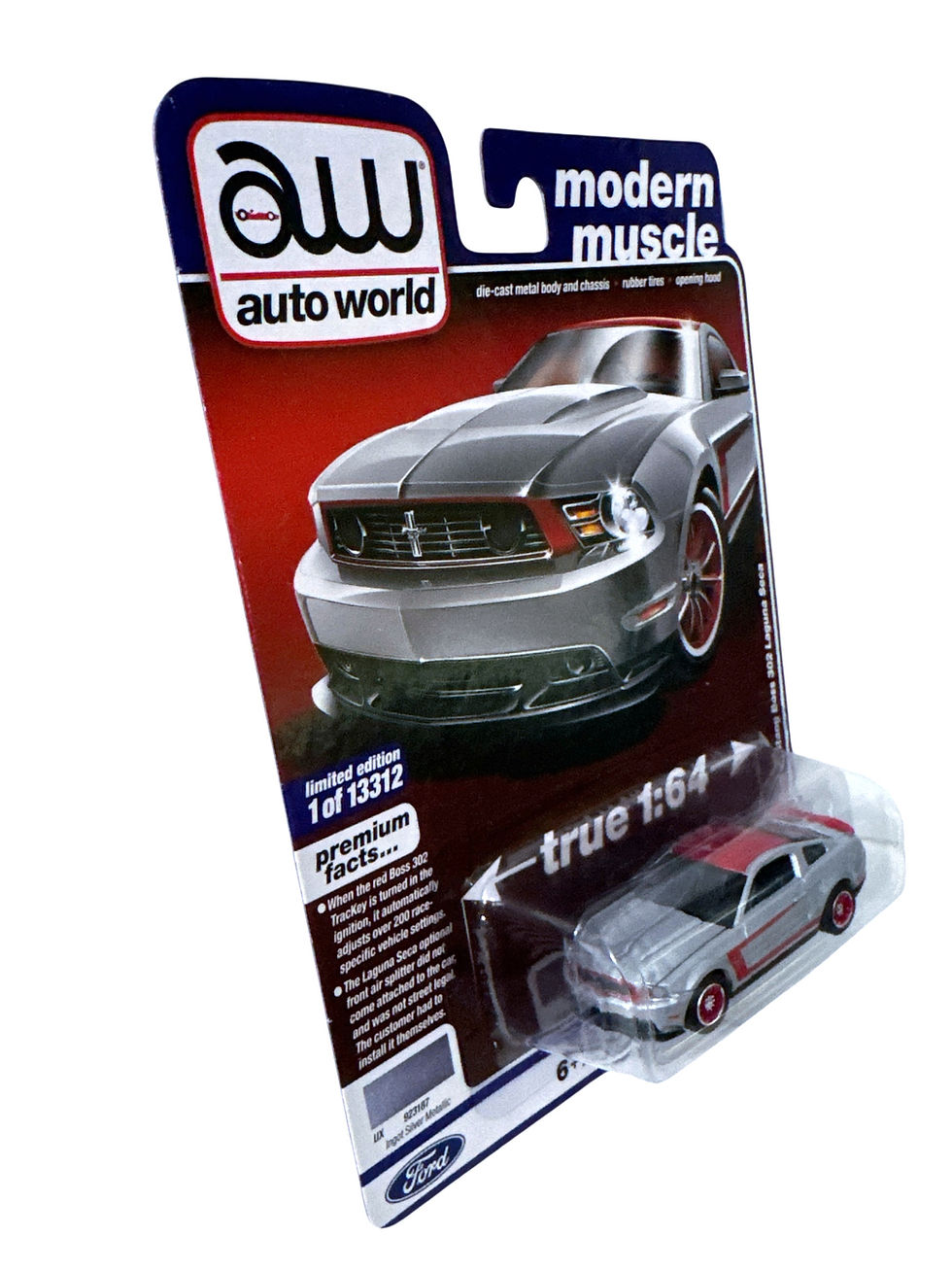 Auto World 2020 Modern Muscle #6 2012 Ford Mustang Boss 302 Laguna Seca Silver