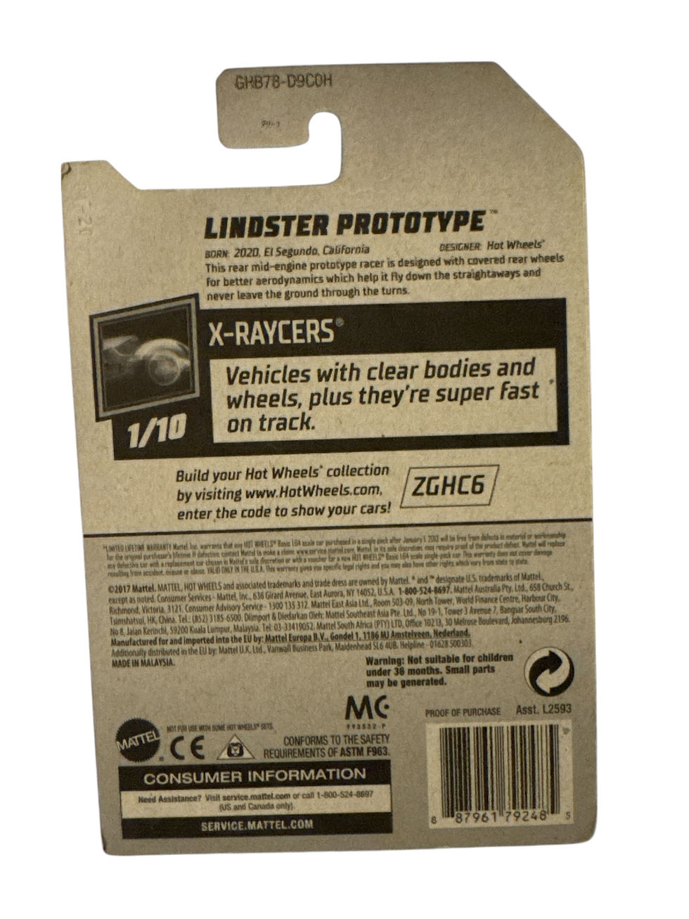Miniatura: Hot Wheels Blue Card #136/250, 2020 REL X-Raycers 1/10 LINDSTAR PROTYPE