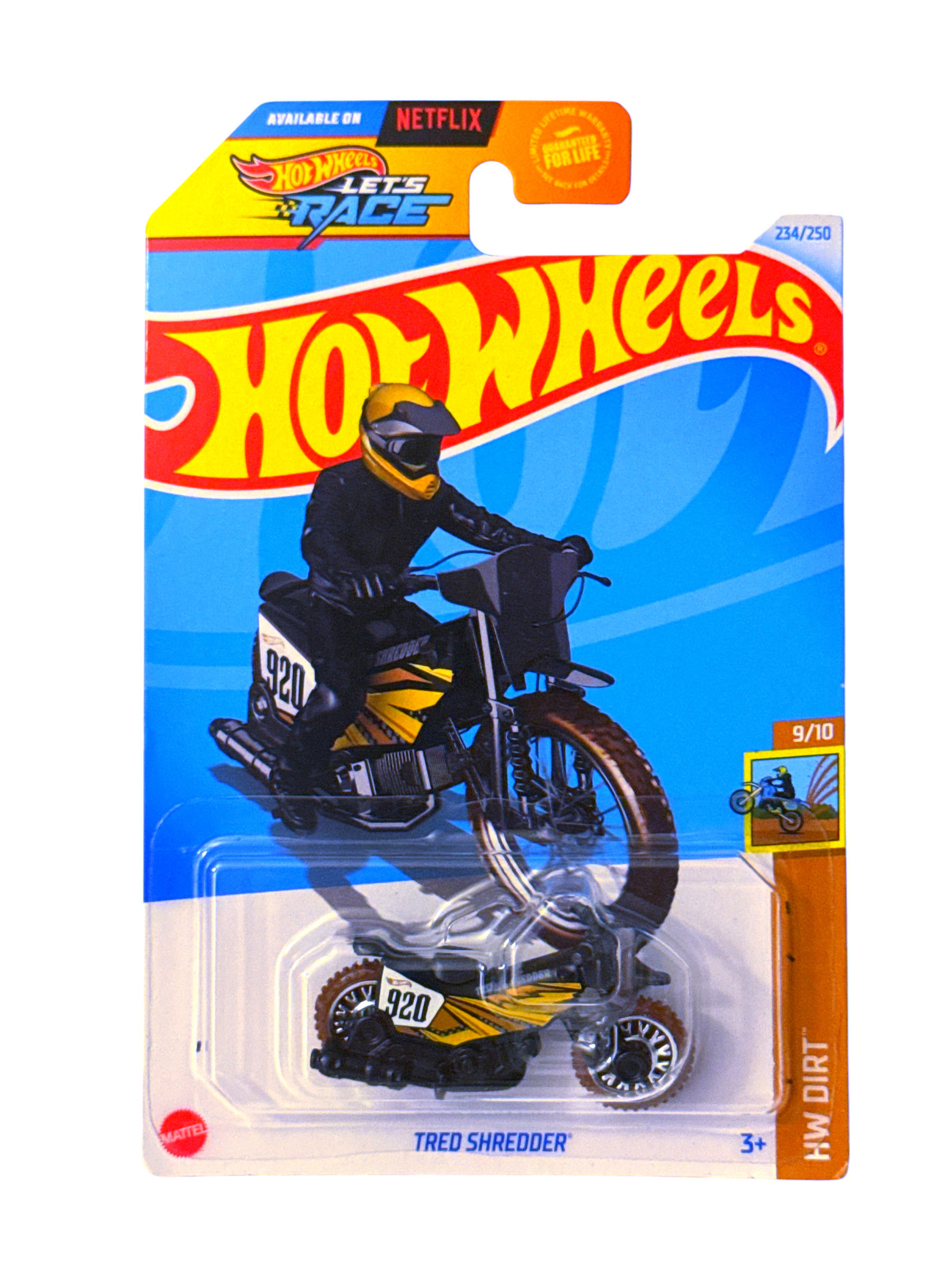 2024 Hot Wheels Tred Shredder Black HW Dirt 9/10 #234 HTB31 Motorcycle