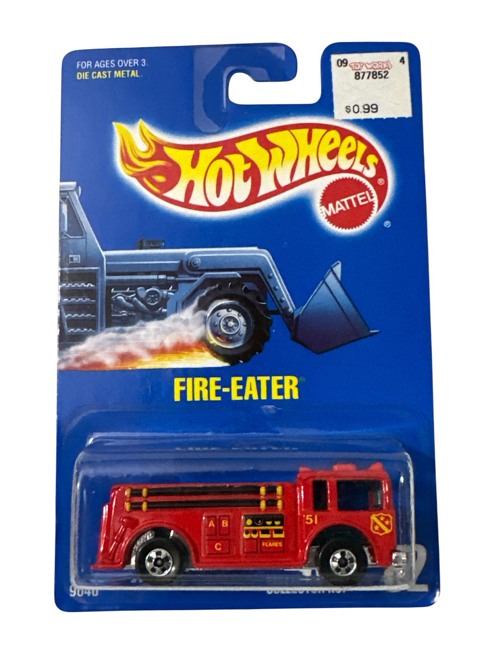 1991 Hot Wheels Fire-Eater #82 Red - Blue Card
