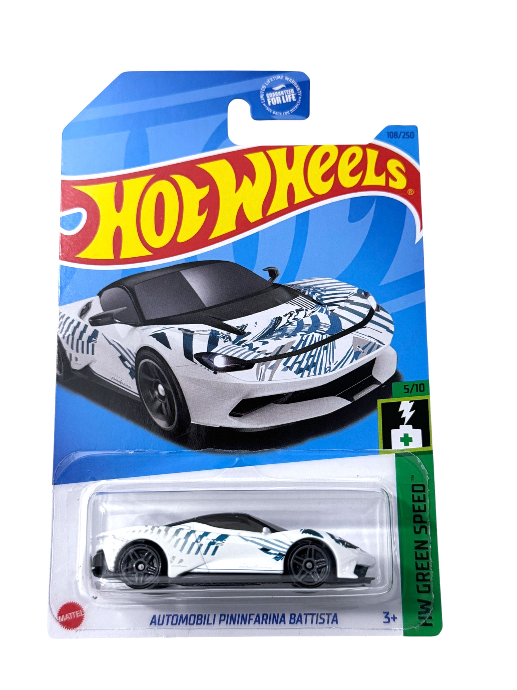 2023 Hot Wheels White Automobili Pininfarina Battista HW Green Speed #108