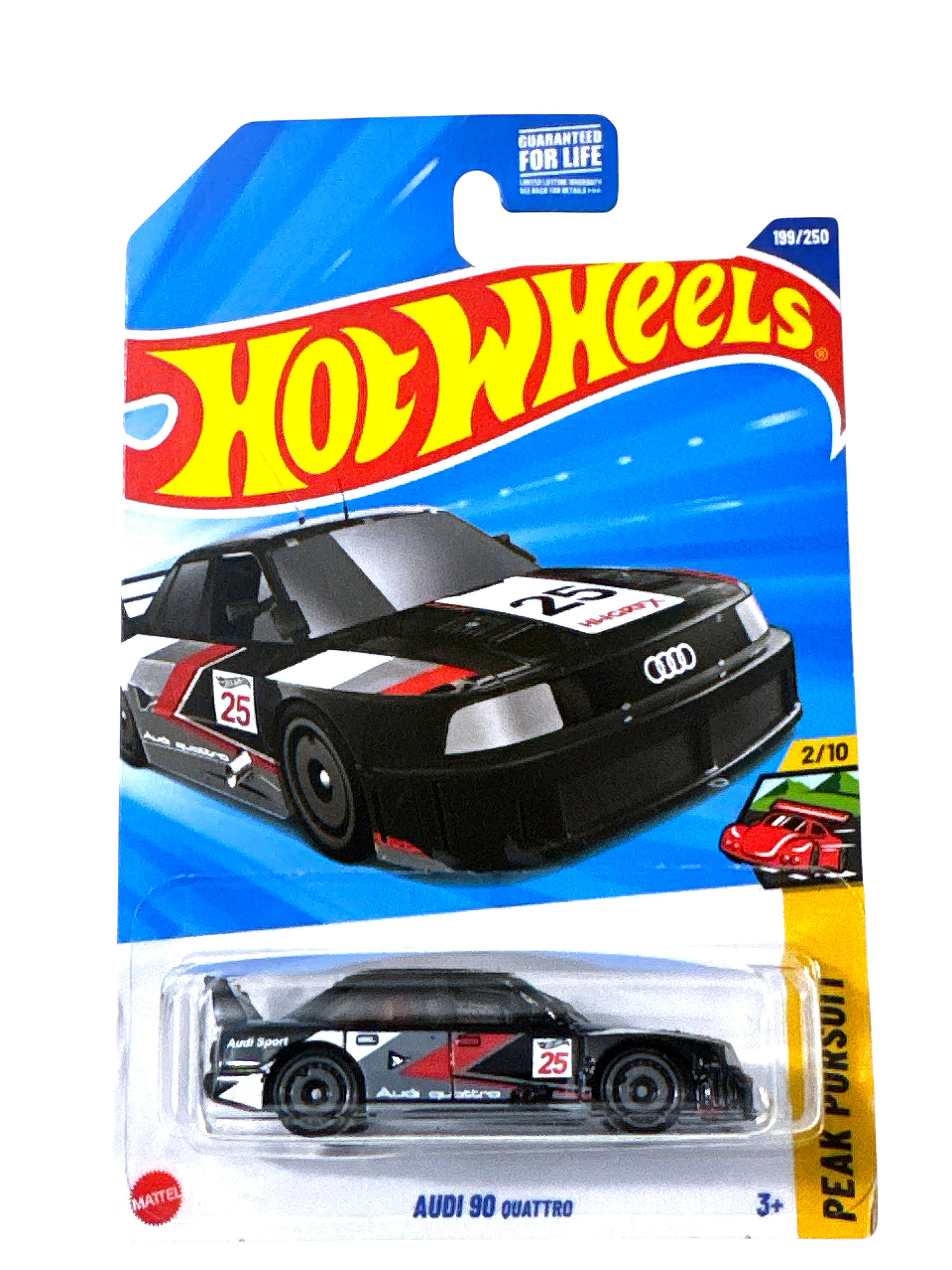 2025 Hot Wheels Audi 90 Quattro Black JBC04 Peak Pursuit 2/10 #199/250