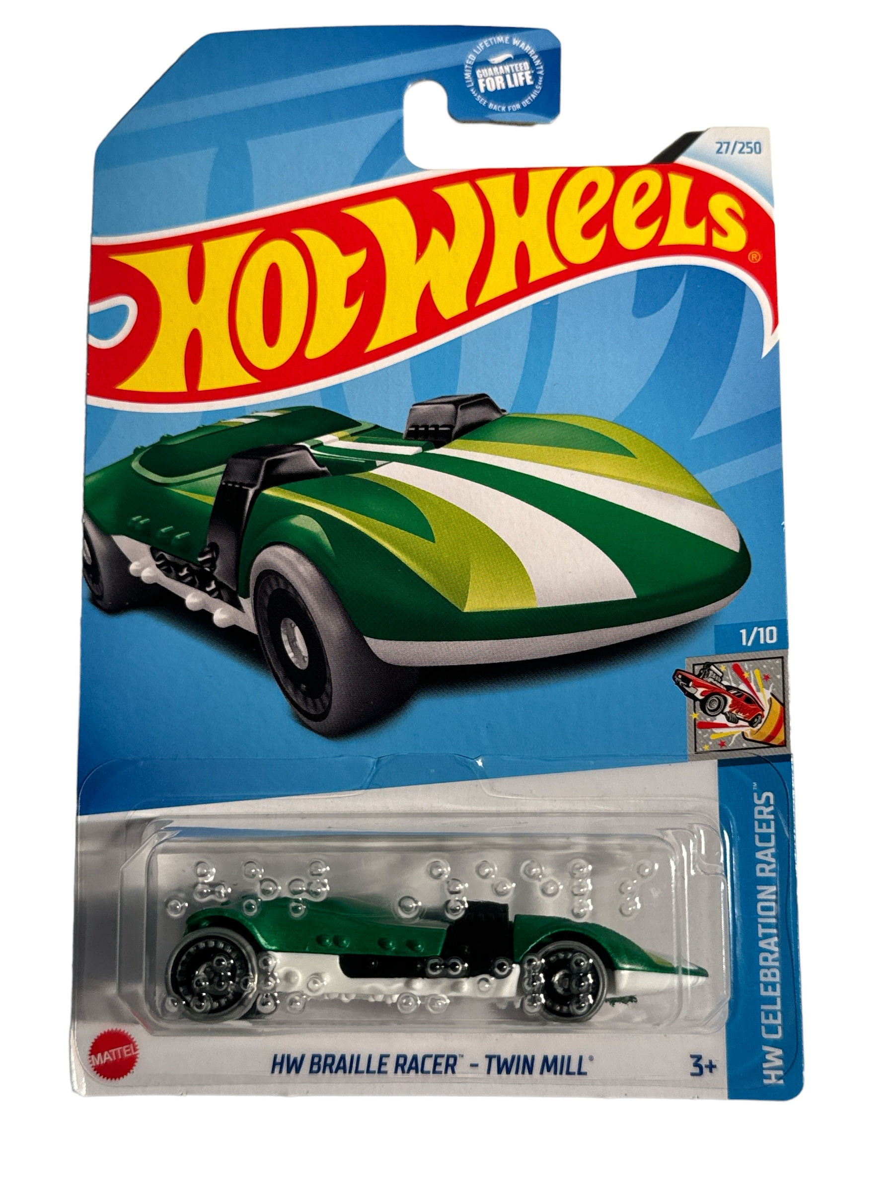 Hot Wheels 2024 HW Braille Racer - Twin Mill Green #27 27/250 HW Celebration