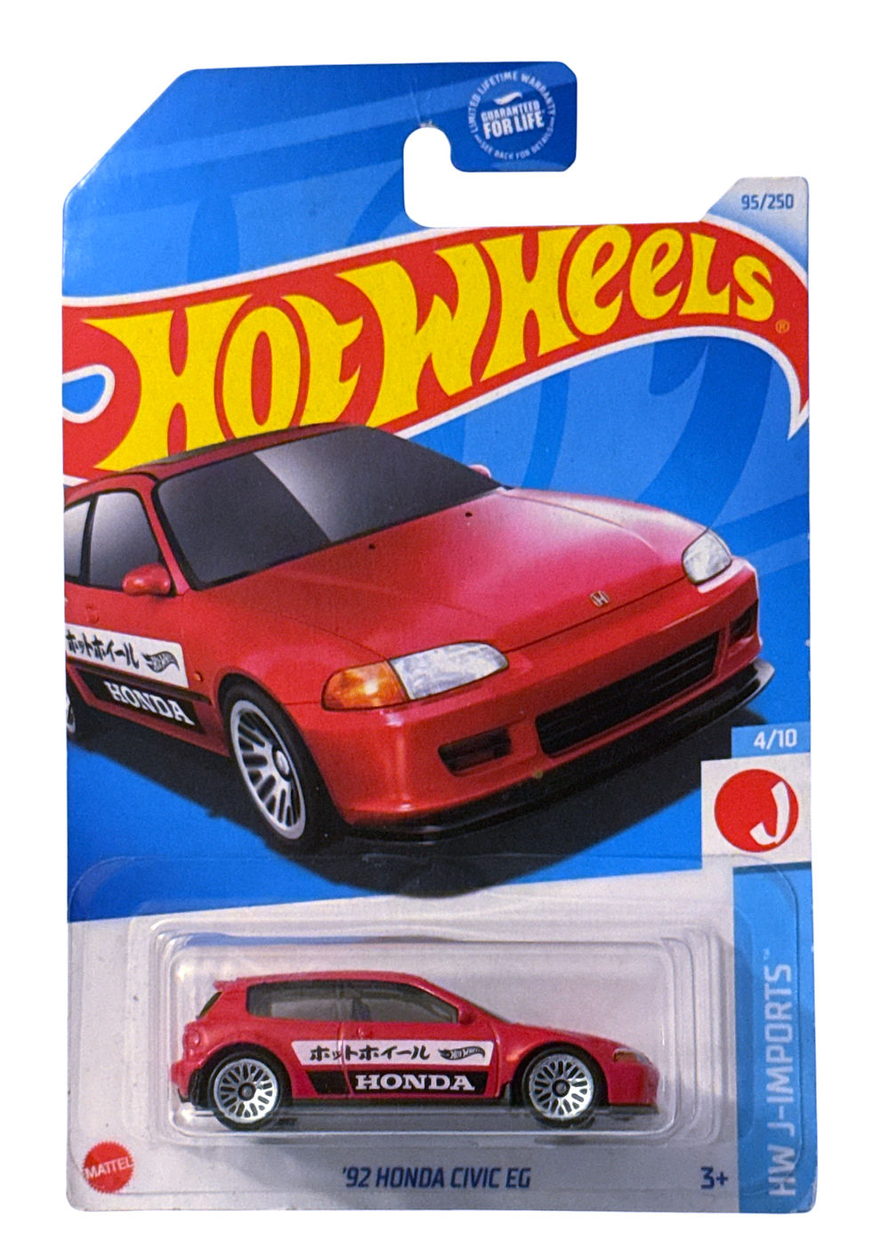 2024 Hot Wheels '92 Honda Civic EG Red J-Imports 4/10 #95 HTC43 Malaysia