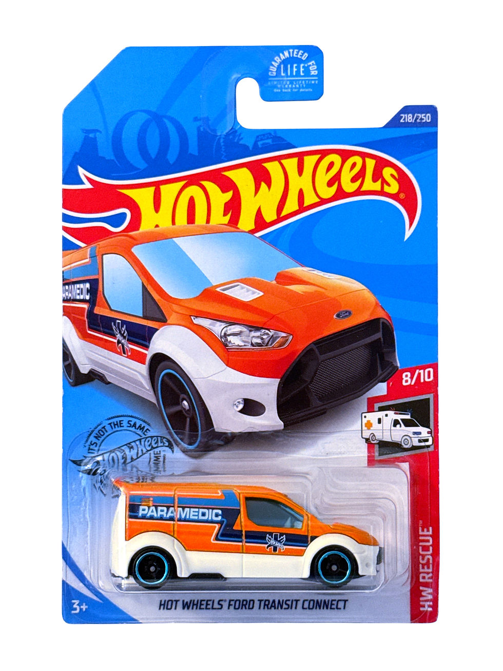 2020 Hot Wheels Ford Transit Connect Orange Paramedic #218 HW Rescue GHC65
