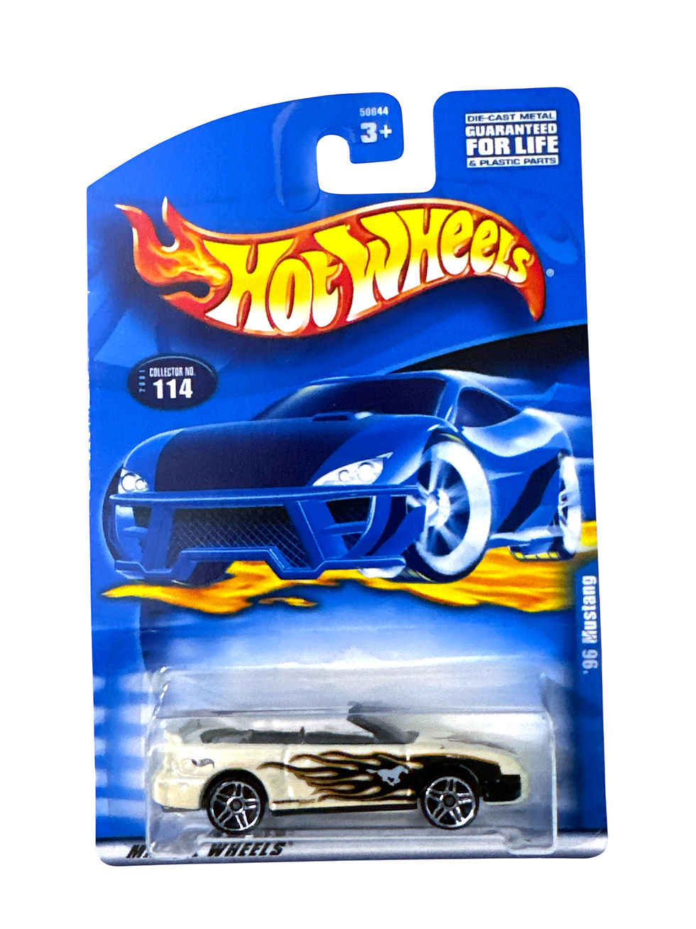 2001 Hot Wheels white ‘96 Mustang Convertible #114