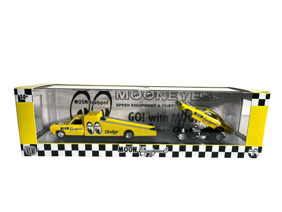 M2 1/64 Mooneyes Hauler 1974 Dodge Truck & 1971 Dodge Challenger Funny Car R78