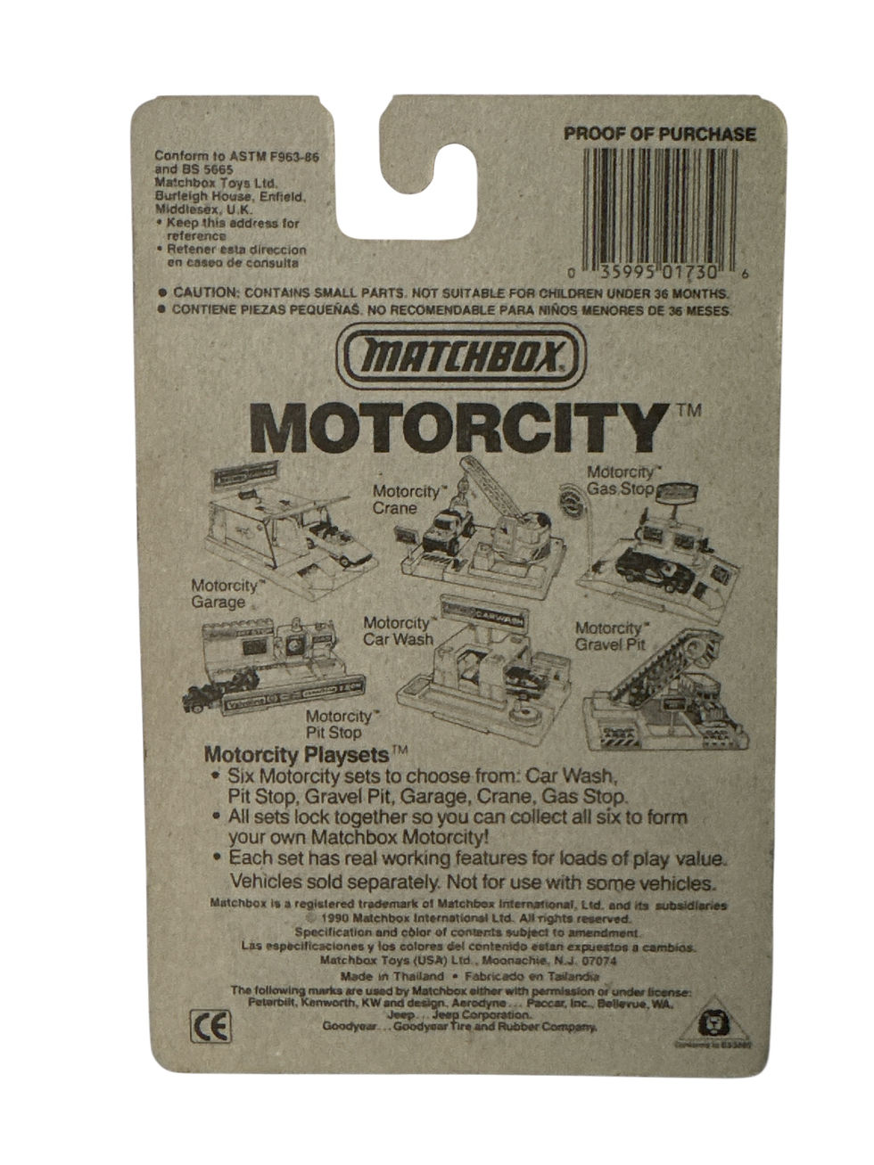 Thumbnail: 1990 Matchbox MB30 Peterbilt Quarry Truck Yellow & Gray New