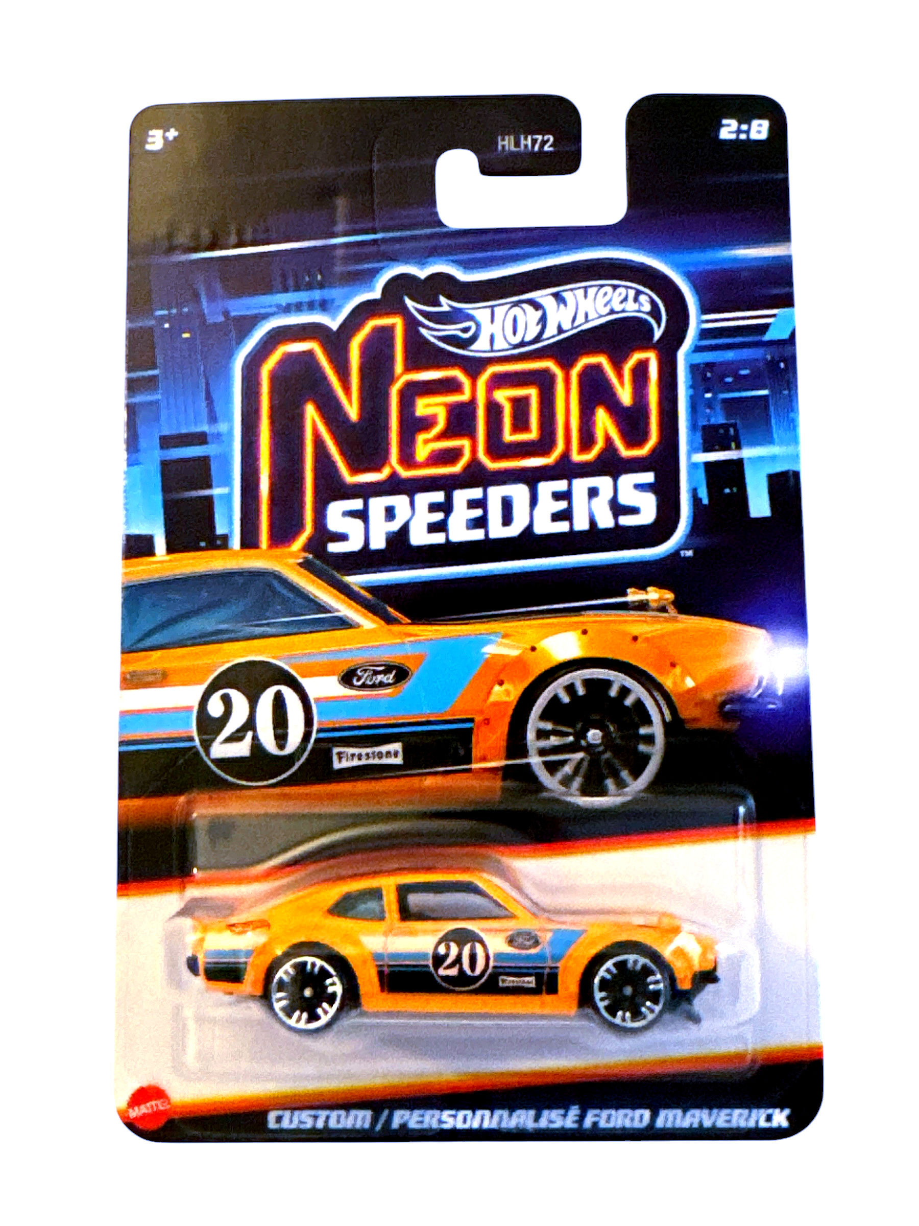 Hot Wheels Neon Speeders 2/8 Custom Ford Maverick Orange