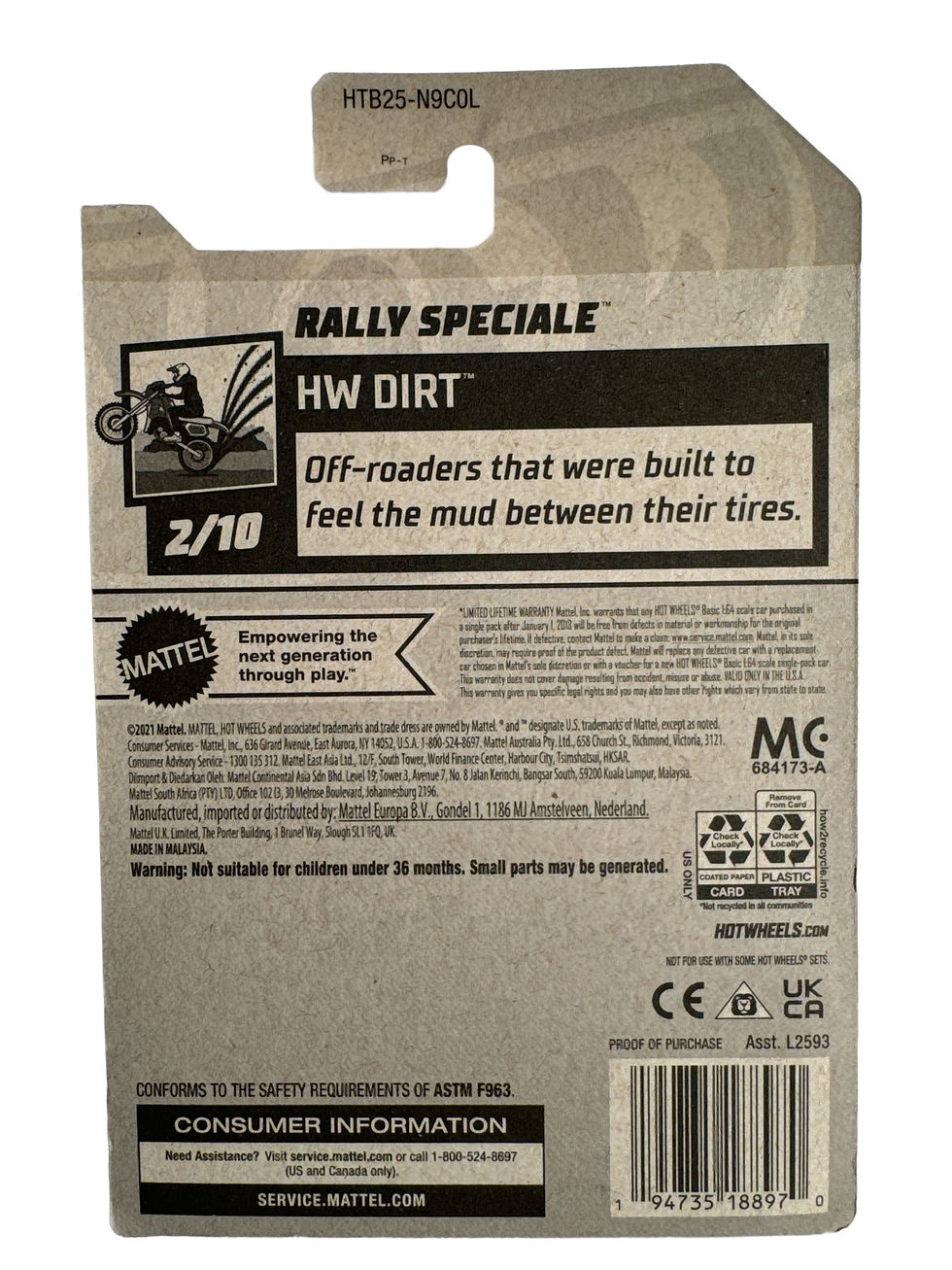 Miniatura: Hot Wheels 2024 Rally Speciale Red HW Dirt 2/10 #179/250