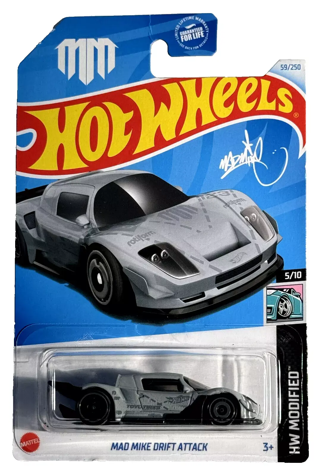 2024 Hot Wheels MAD MIKE DRIFT ATTACK #59/250 HW Modified 5/10 MATTE GRAY