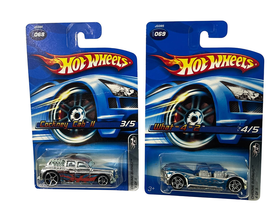 Miniatura: 2005 Hot Wheels Chrome Burnez Complete Set (5) Faster Than Ever