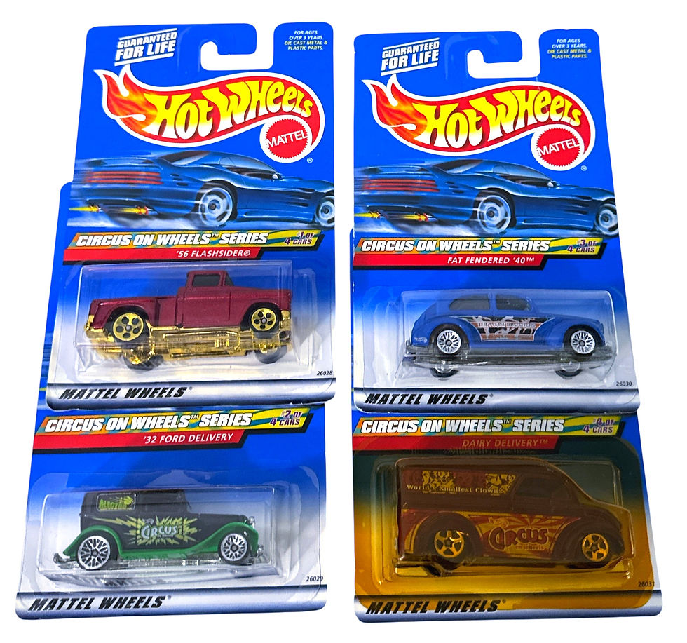 Hot Wheels Circus on Wheels Series 1999 Complete Set 0f 4 25 26 27 28 New Sealed