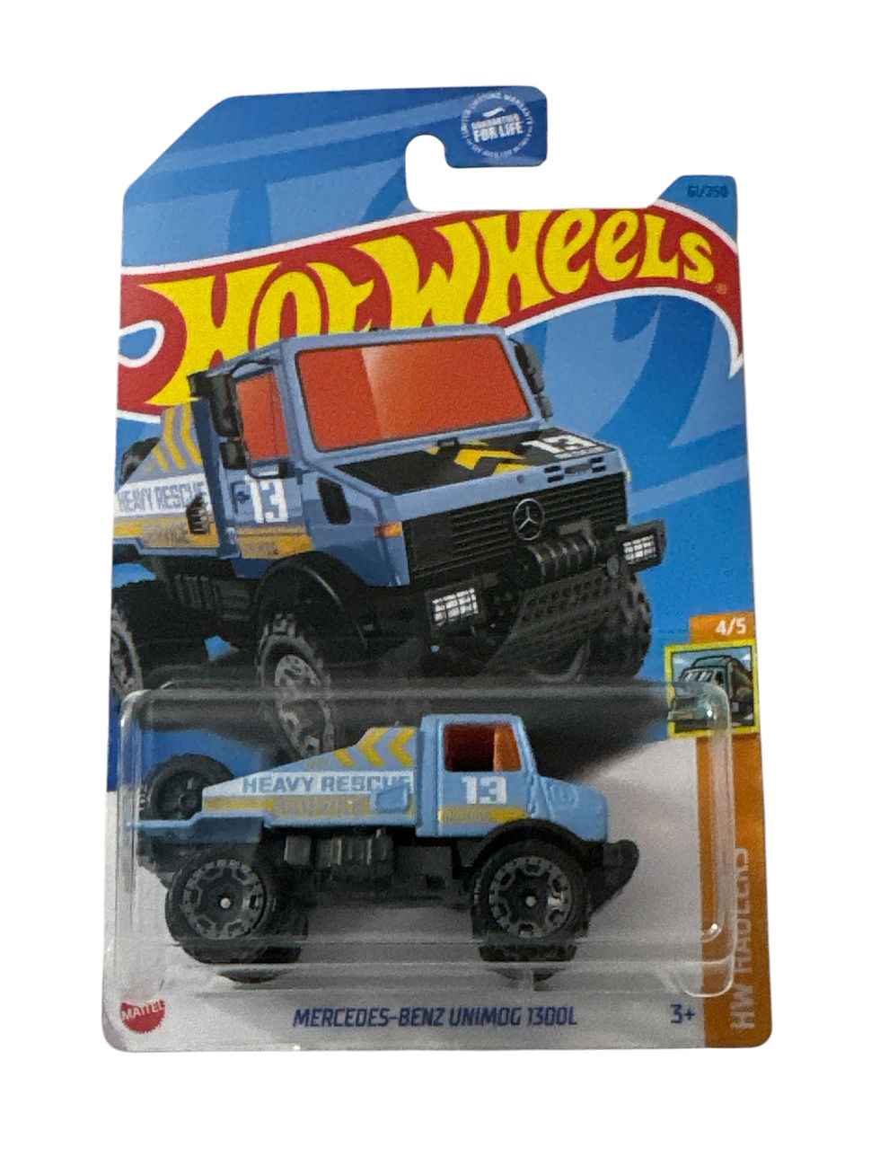 Hot Wheels HW Haulers Mercedes-Benz UNIMOG 1300L in Blue #4/5 or #61/250