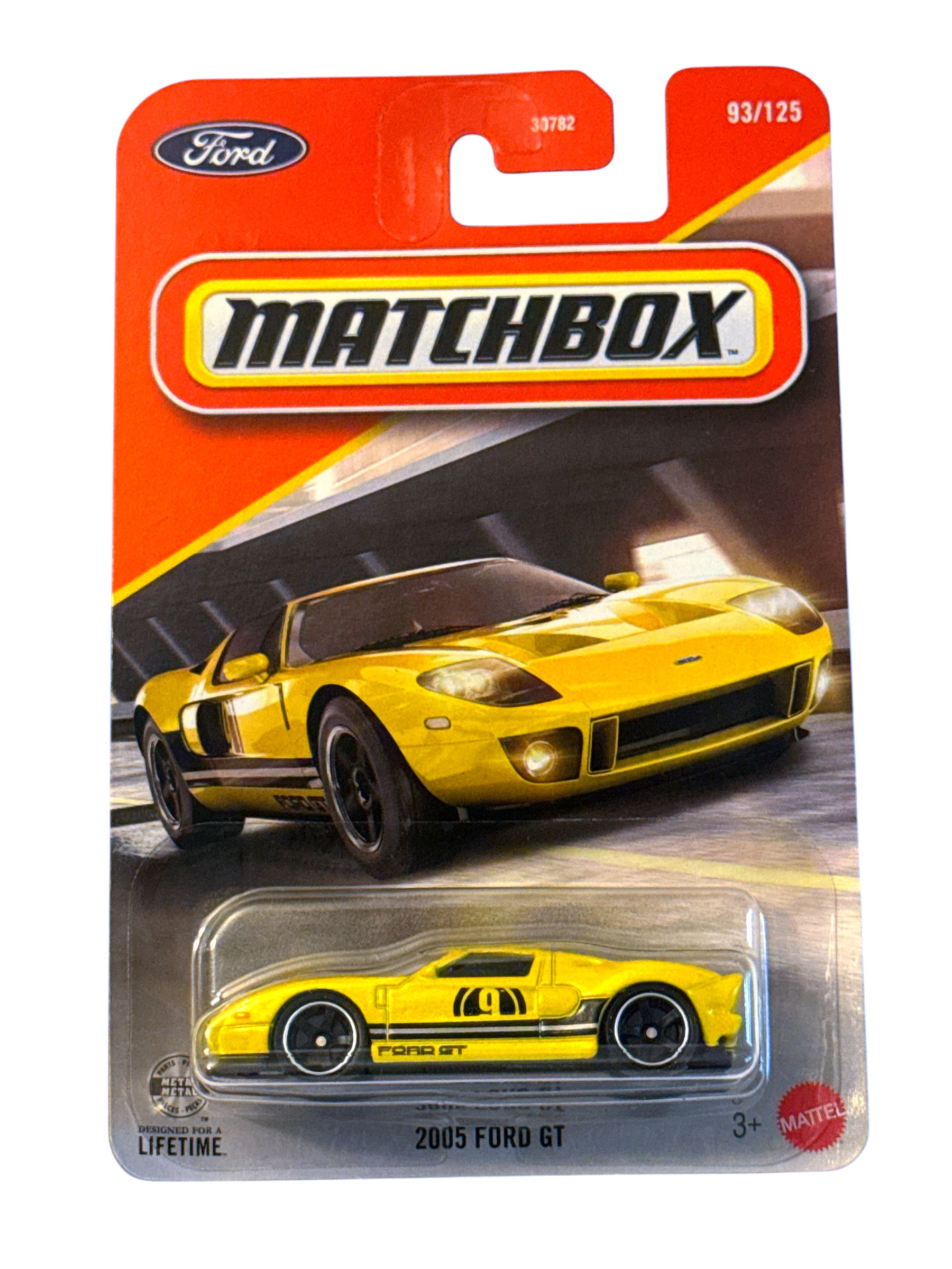 2026 Matchbox 2005 Ford GT Yellow MBX Showroom 93/125 JHM82 New