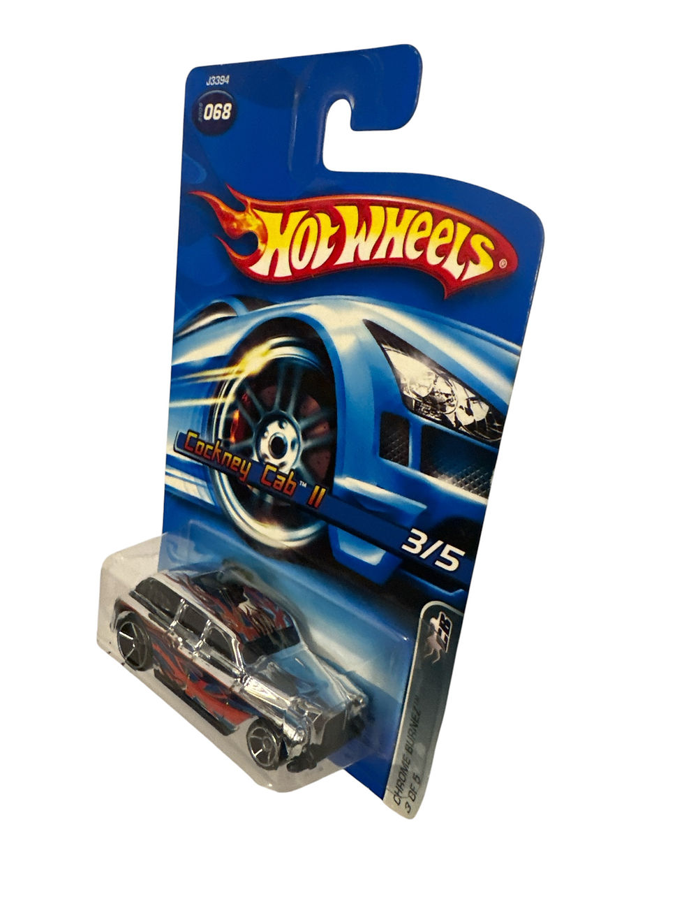 Hot Wheels 2006 Chrome Burnerz Series #068 Cockney Cab II Chrome 3/5