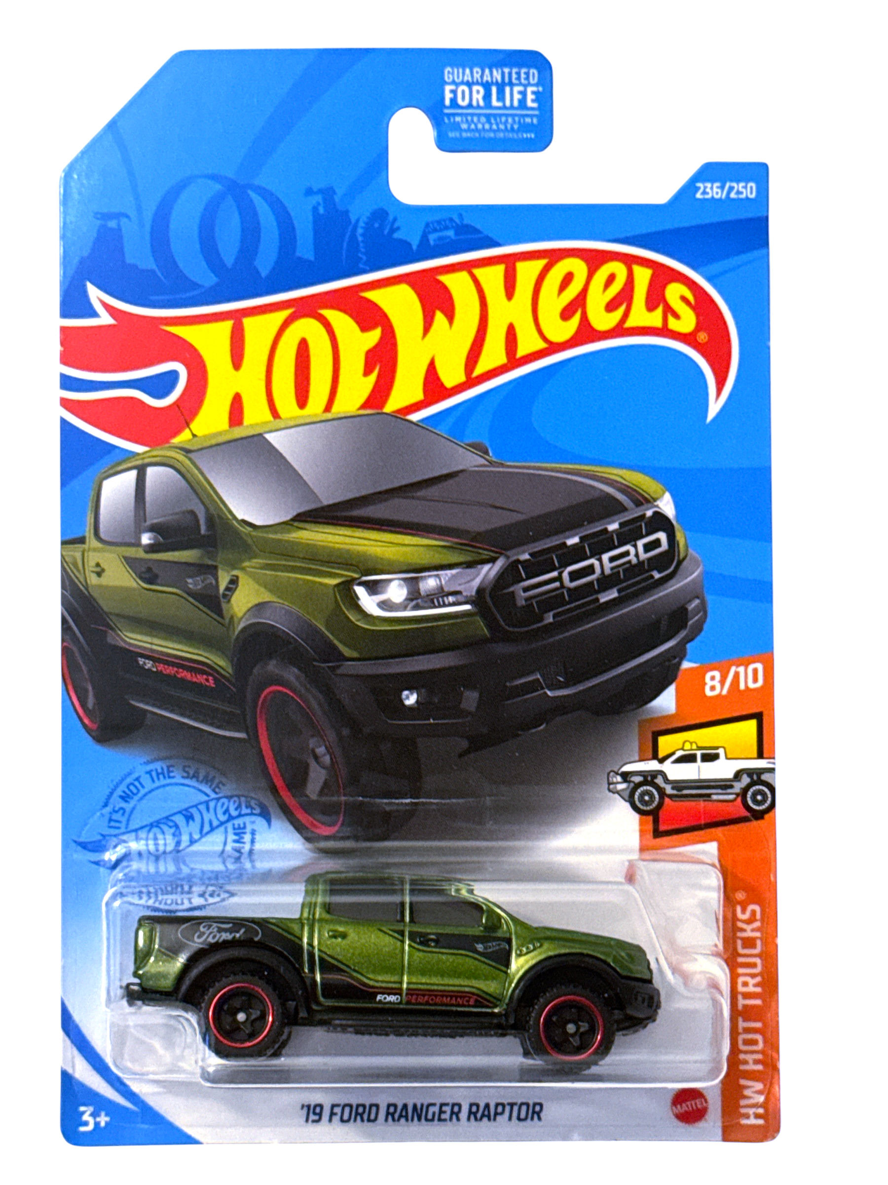 2021 Hot Wheels '19 Ford Ranger Raptor Green Hot Trucks #236 GRY96 Ford