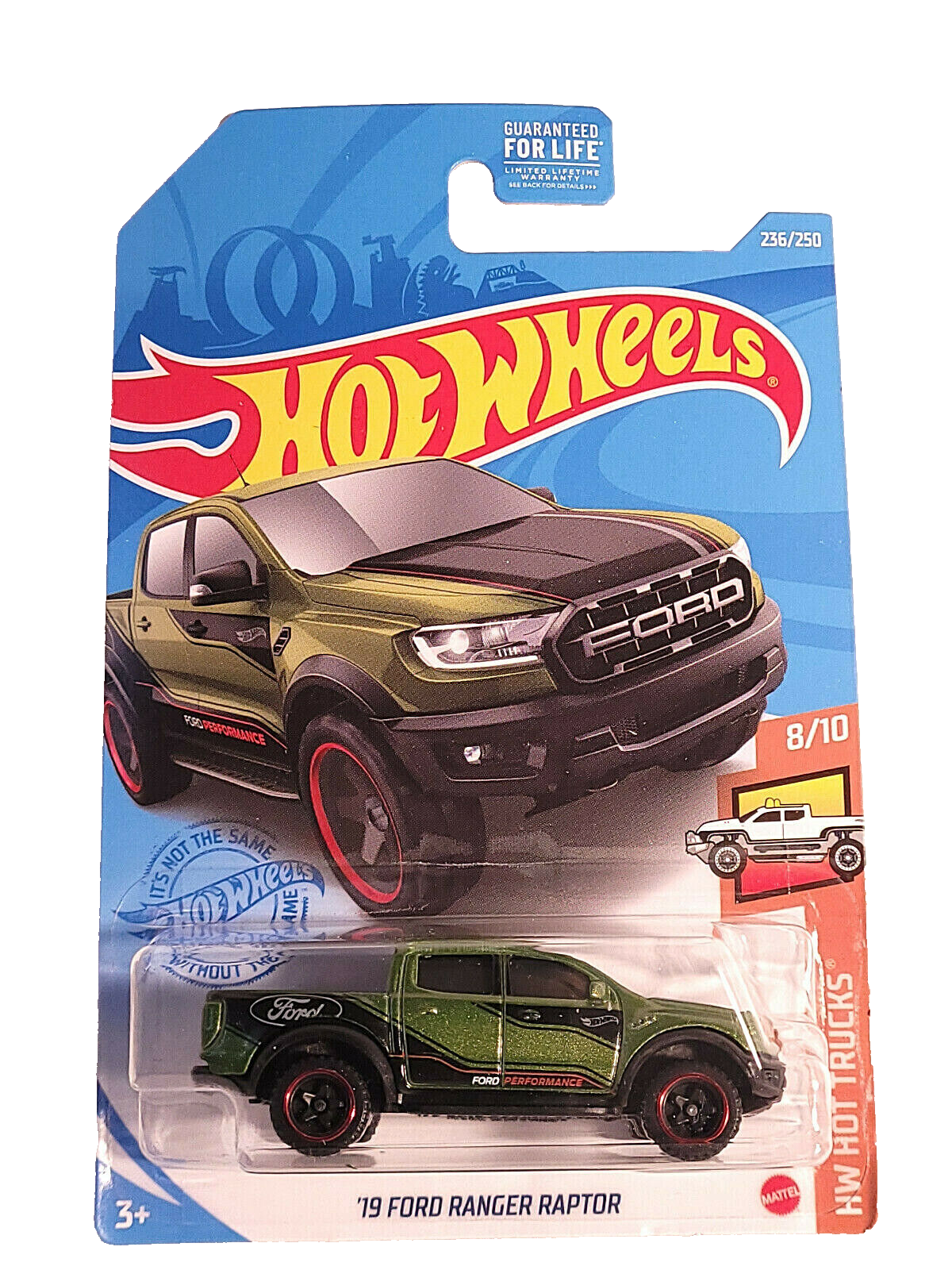 Hot Wheels '19 Ford Ranger Raptor Green #236 236/250 2021 HW Hot Trucks 8/10