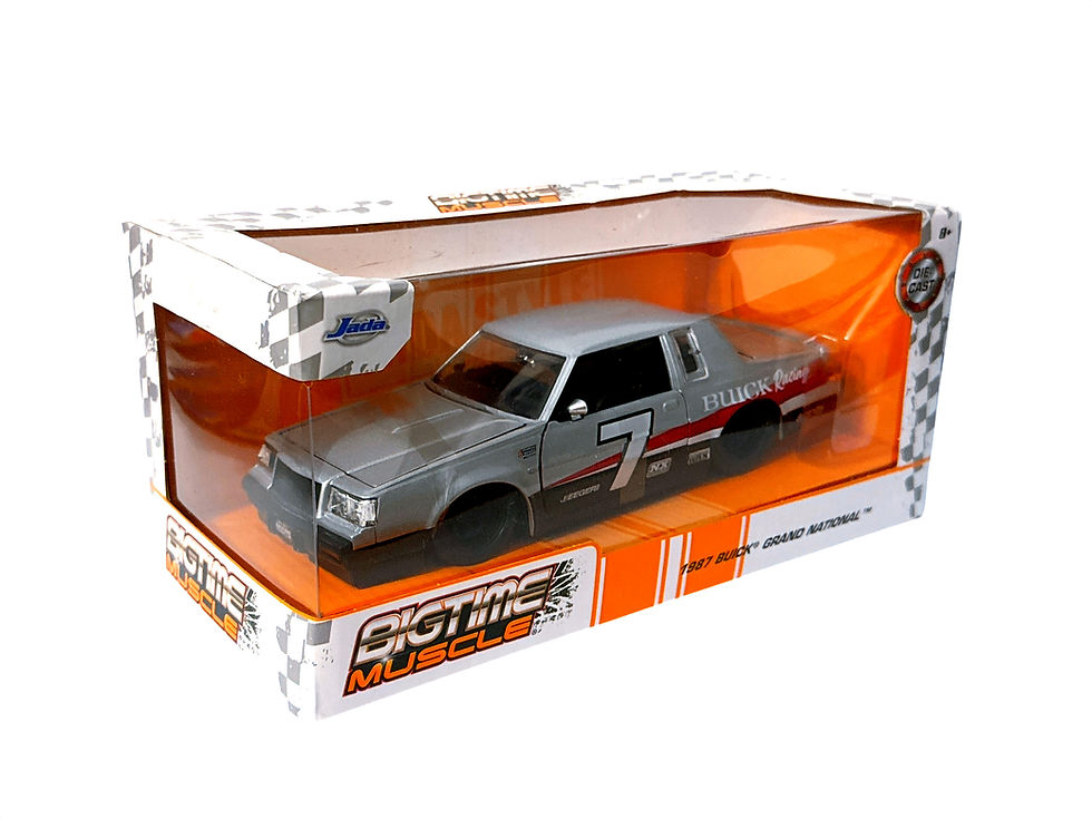 Jada 1987 Buick Grand National Racing #7 Matt Silver Bigtime Muscle 1:24 Diecast