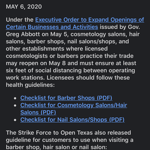 Executive Order GA-18 Update!