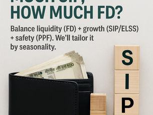 Owner’s Pay: How Much SIP, How Much FD?