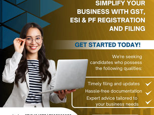 Secure your business growth with professional assistance for GST, ESI, and PF registration.