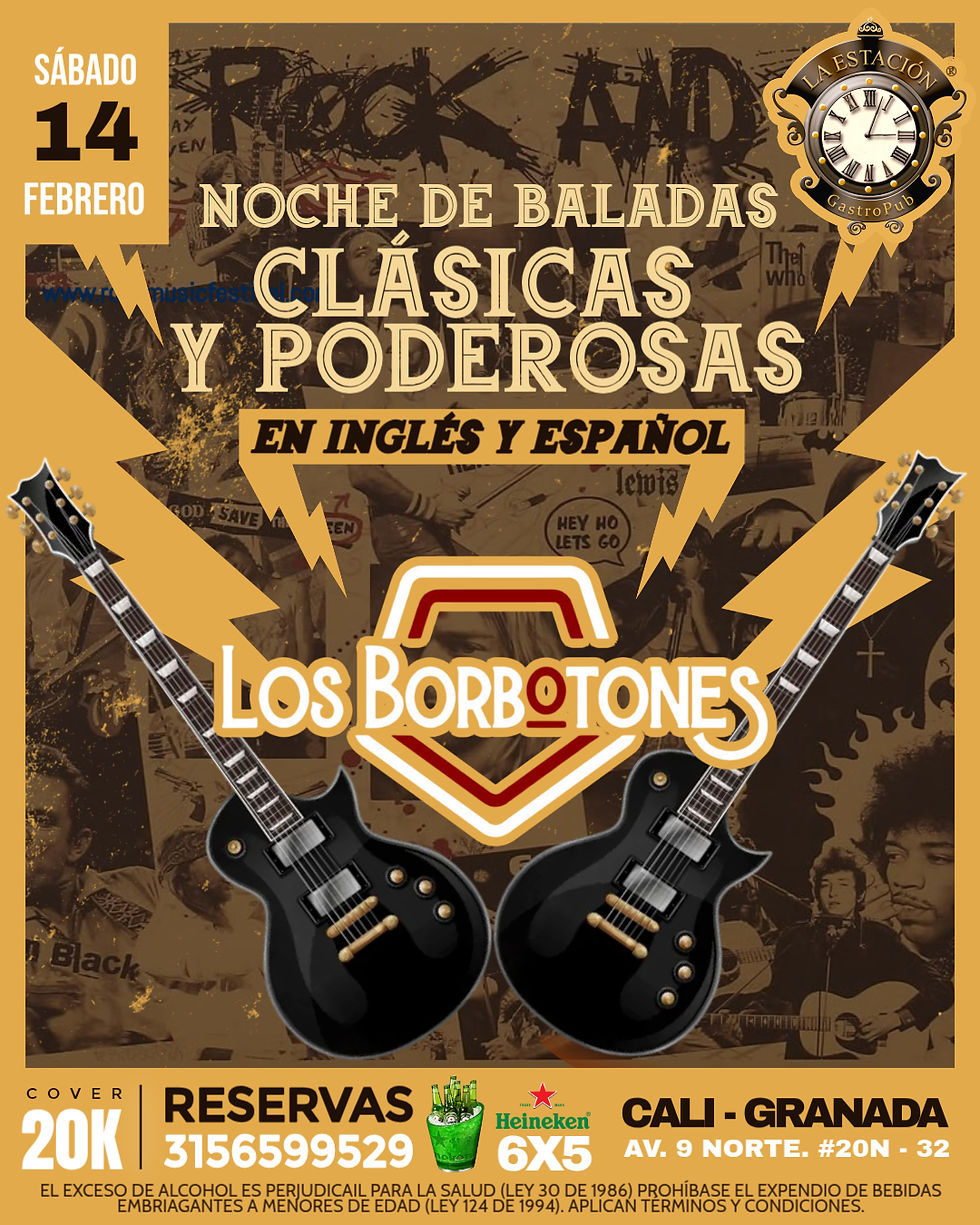 ❤️‍🔥🎸 SAN VALENTÍN SE VIVE CON ROCK 🎸❤️‍🔥  @losborbotonesrock presentan en una noche inolvidable
