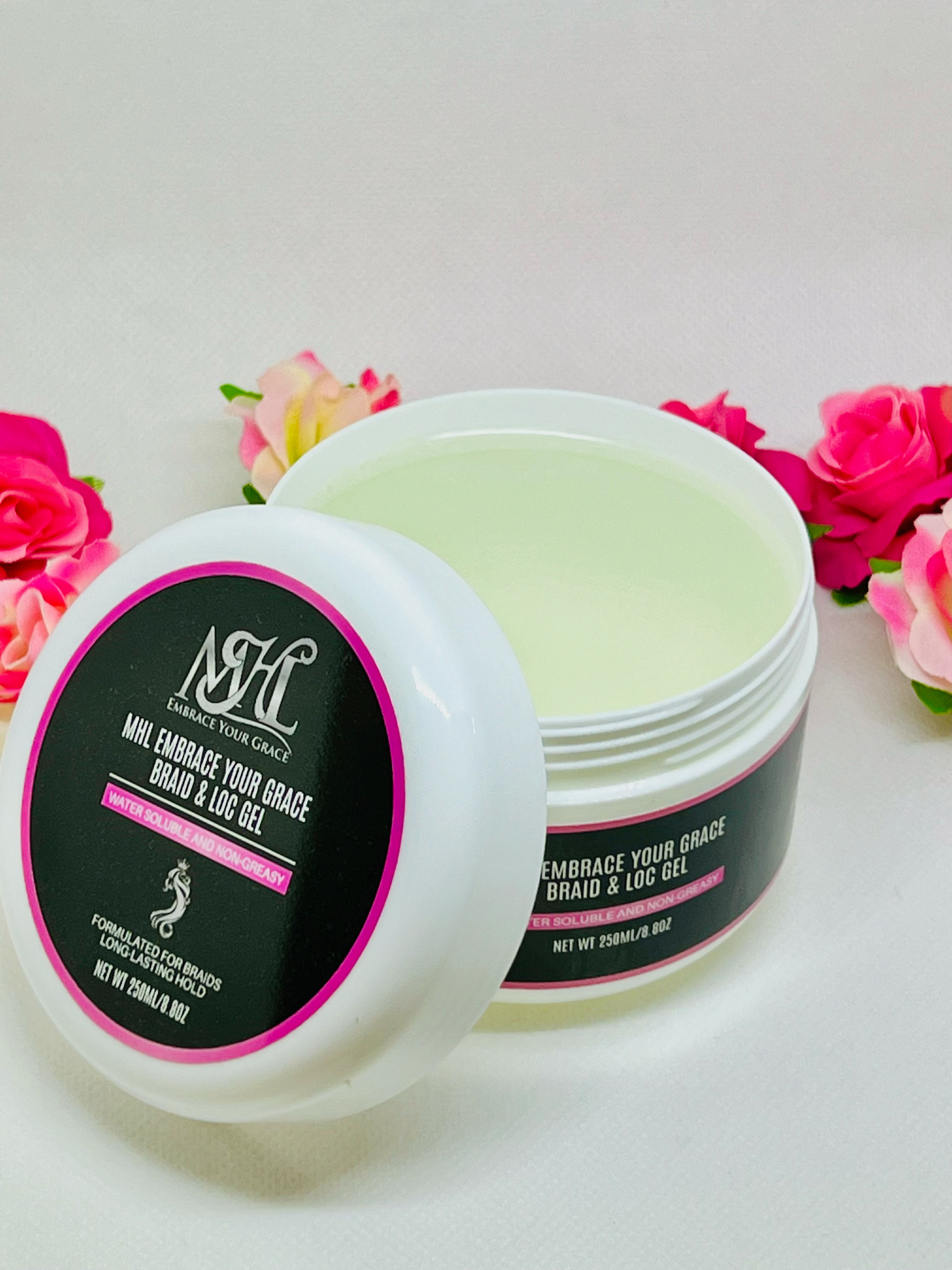 MHL Vegan Braid And Loc Gel Contents With Lid