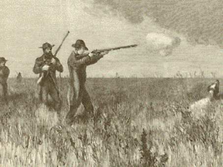 1857: Gun accident - member of shooting party shot in the face