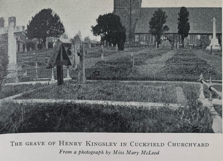 Henry Kingsley's grave (c1930) before the erection of a monument to the writer in 1931