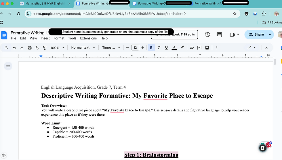 You can open up multiple files and scroll through the,