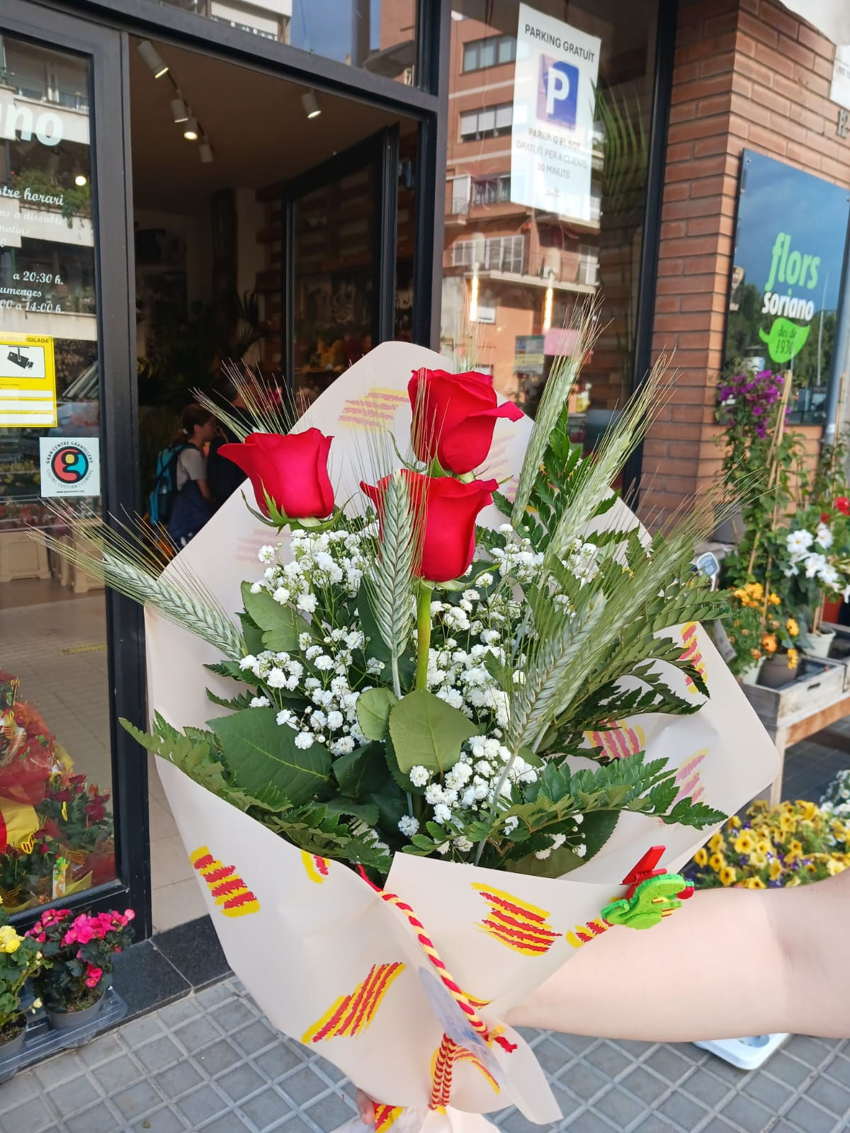 Ramo de 3 Rosas de Sant Jordi