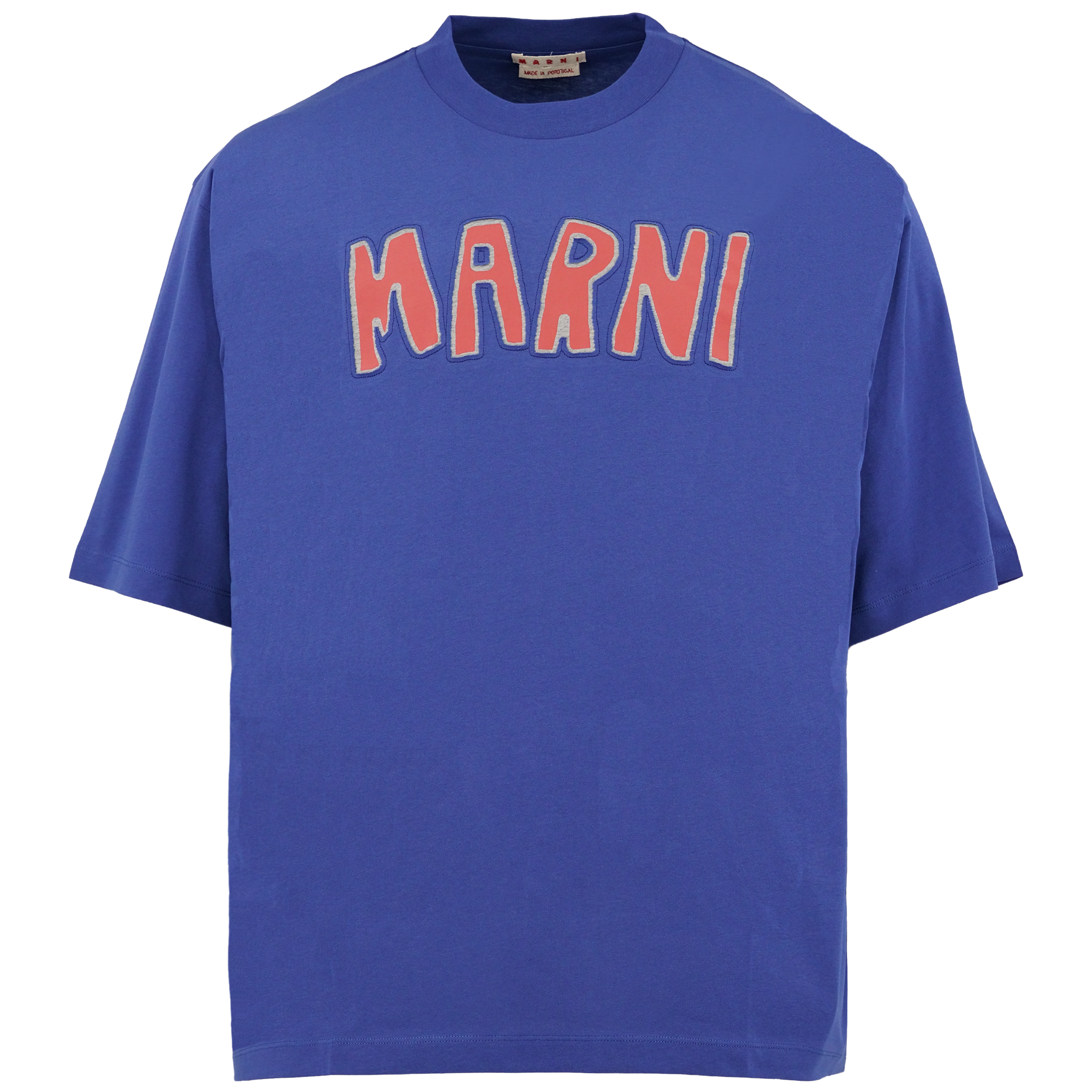 Marni Cut Out Logo T-Shirt Ocean Front