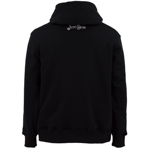 スウェット・トレーナー JUST DON Authorized Dealer Slogan Embroidered Hoodie Black JUST DON Authorized Dealer Slogan Embroidered Hoodie Black