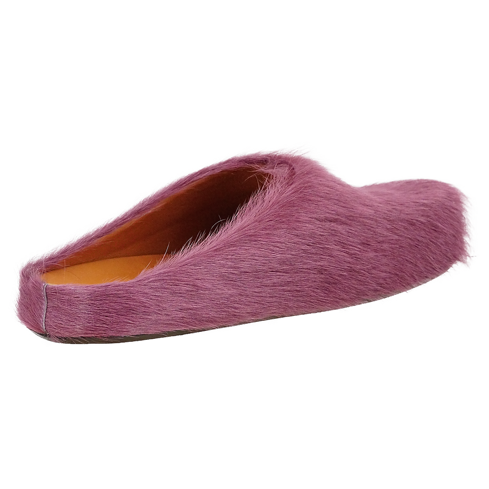 Miniatura: Marni Fussbett Sabot Calf Hair Clog Prune Violet Back Side 2