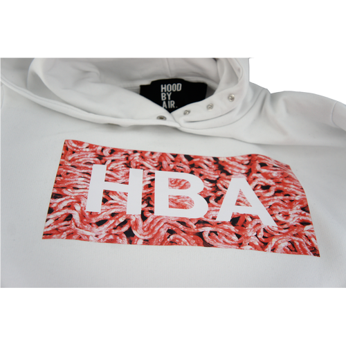 HOOD BY AIR MEAT HOODIE WHITE | Regarding Fresh | Hood by Air