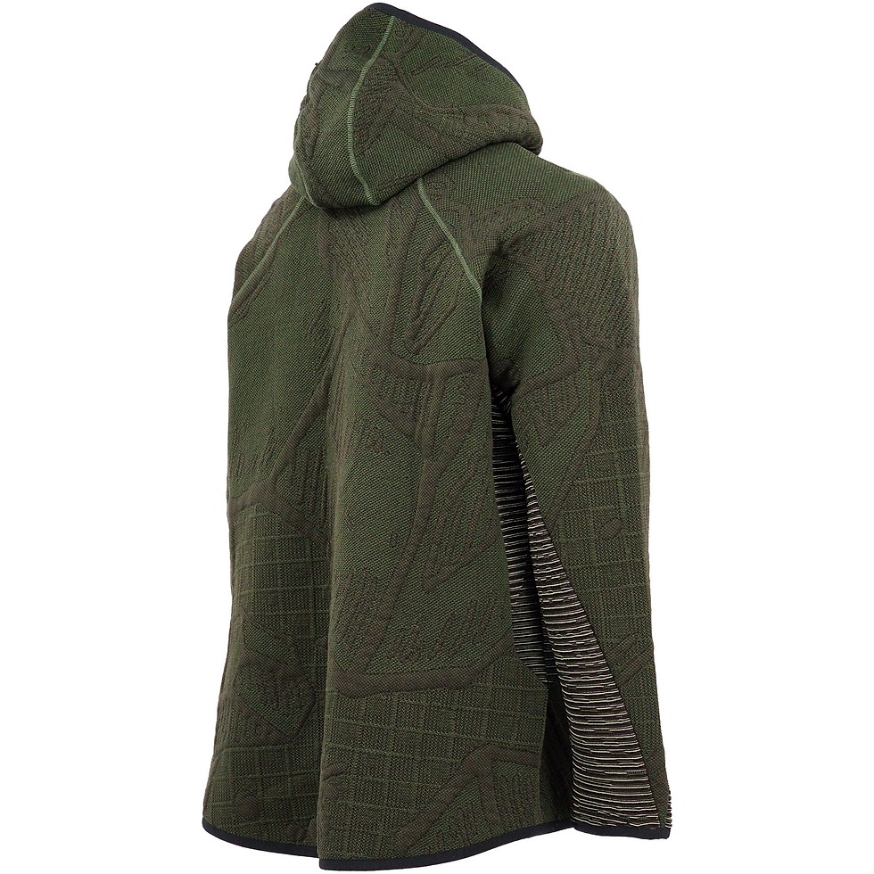 Miniaturebillede: BYBORRE Loose Hoodie 3D™ Wet Moss Back Side 2