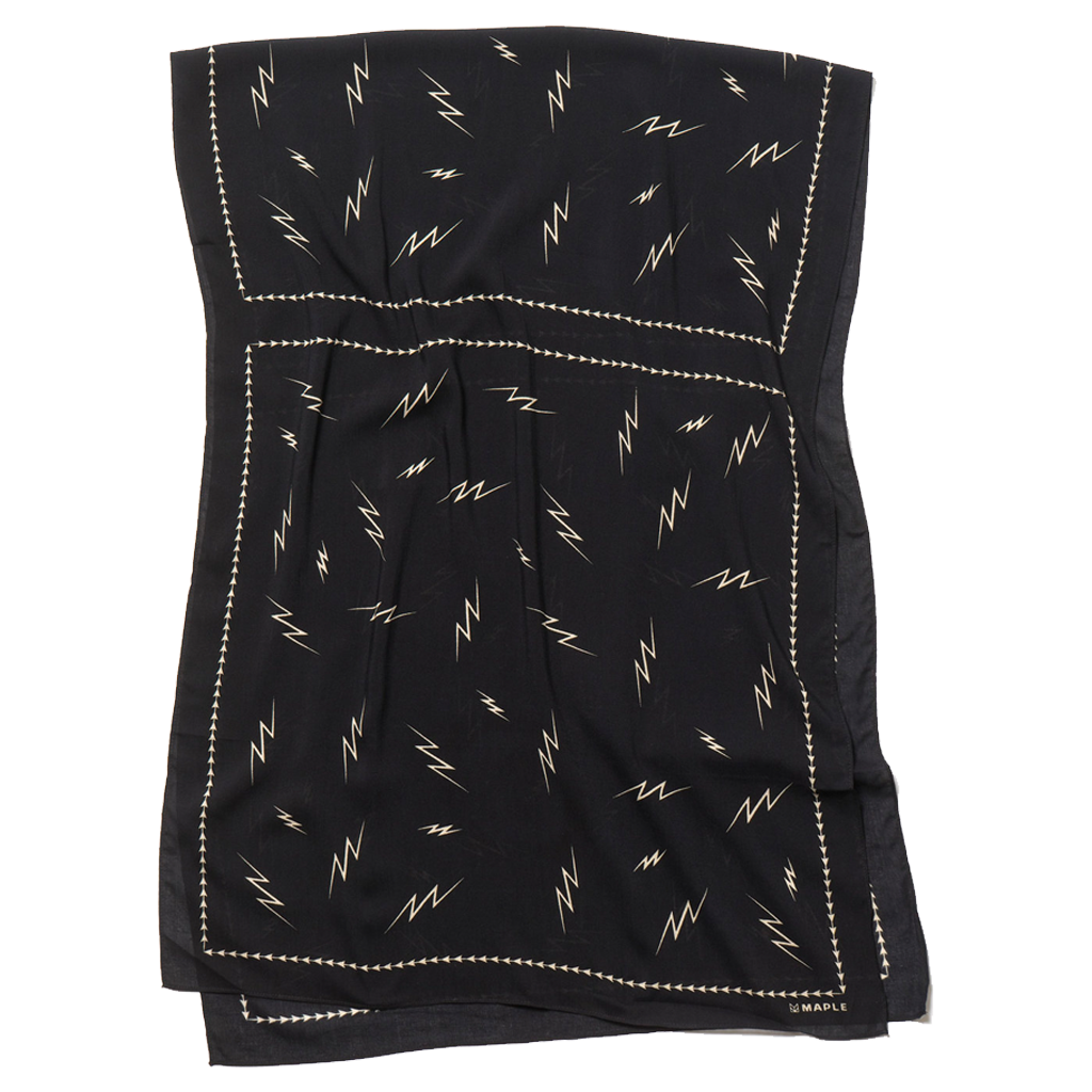 MAPLE BIG BOLTS SCARF (BLACK)