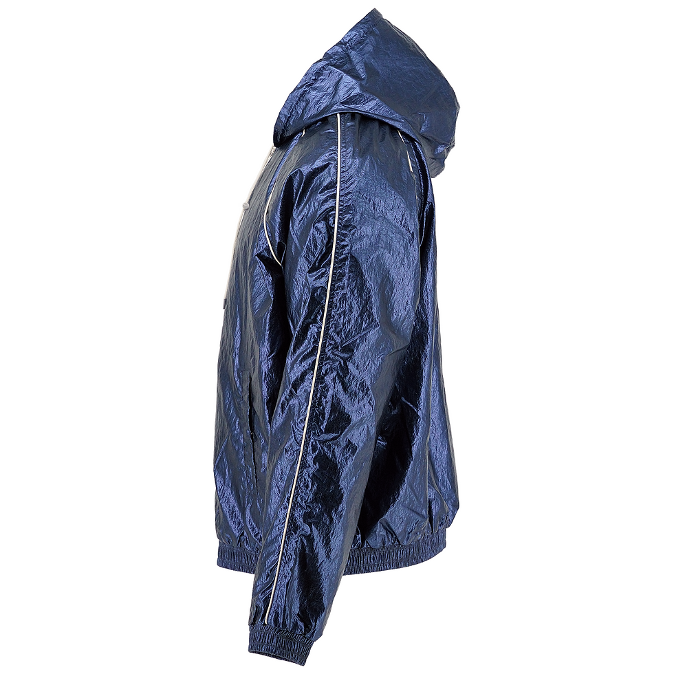 Miniaturebillede: Isabel Marant Milios Metallic Jacket Blue Side