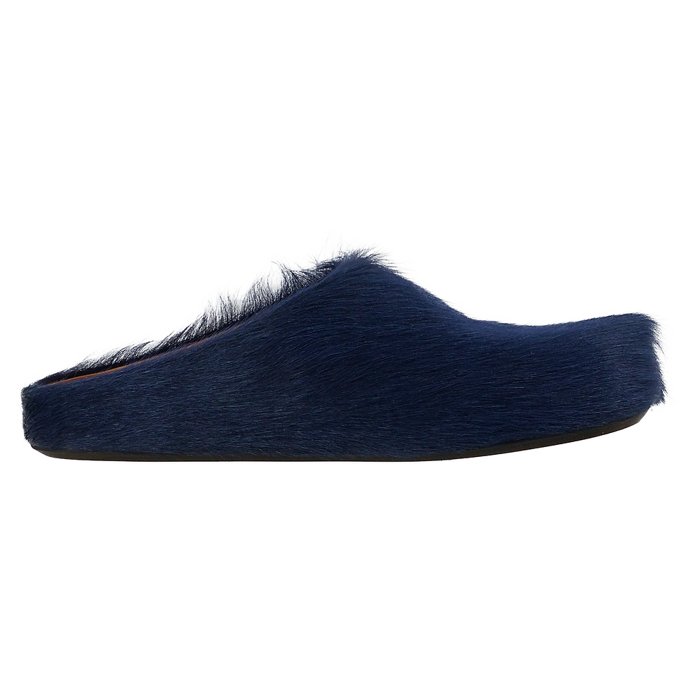 サムネイル： Marni Fussbett Sabot Calf Hair Clog Eclipse Blue Side 2