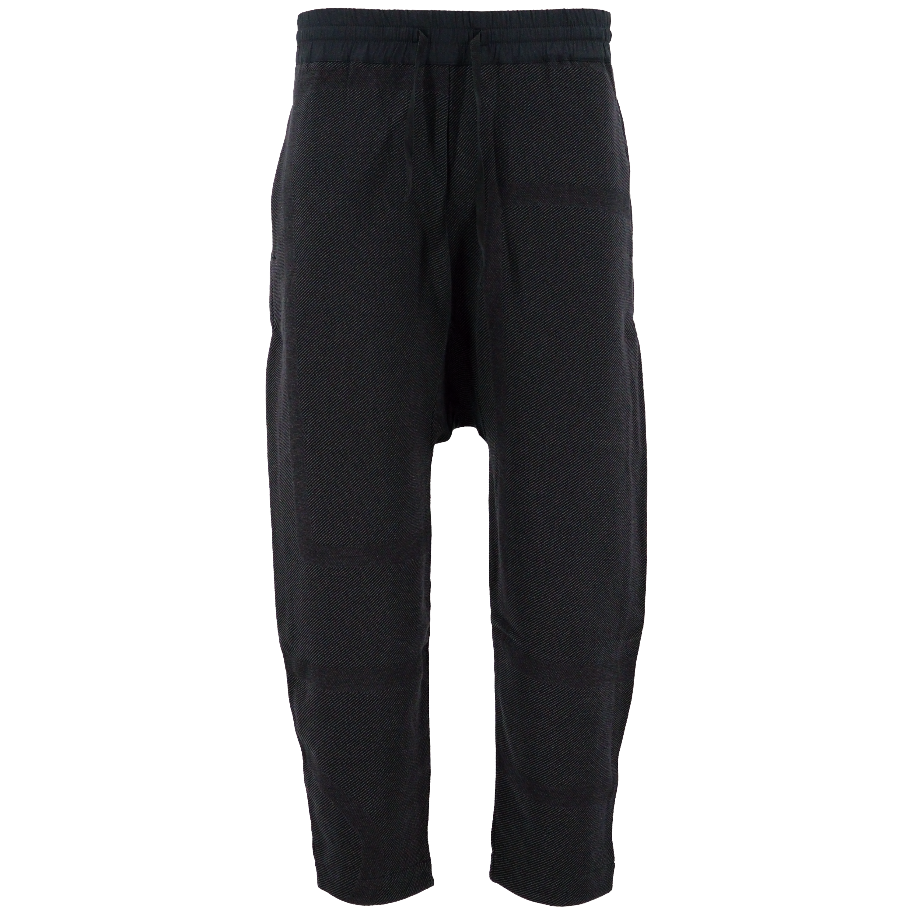 BYBORRE 8-Bit Tapered Cropped Pants Black Front