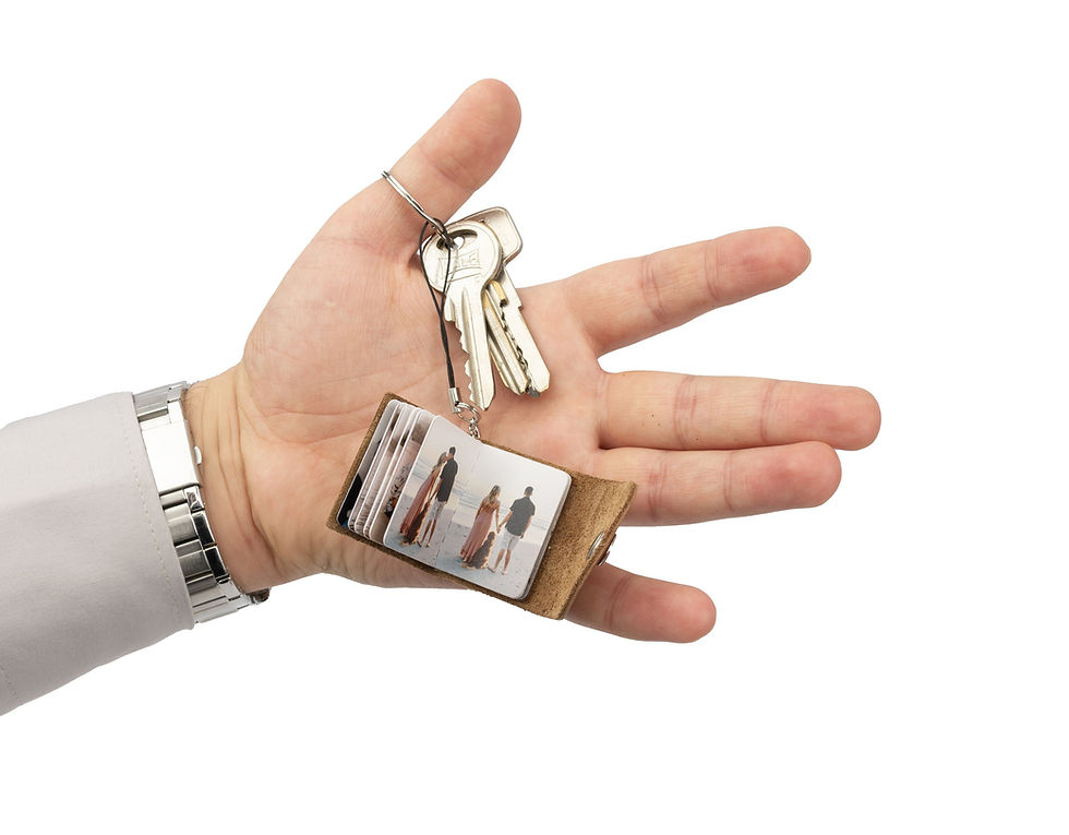 Thumbnail: Mini Photo Album Keychain - Personalized Gifts for Him, Anniversary Gifts for H