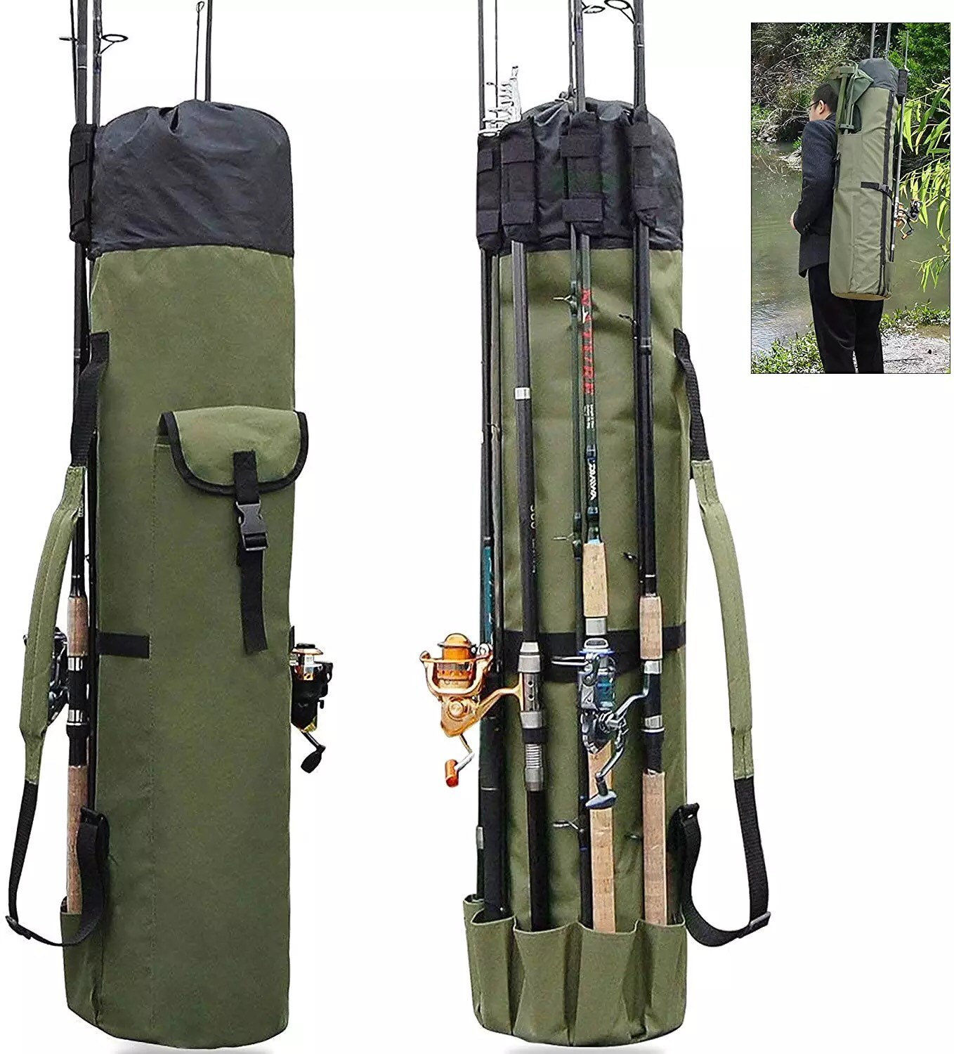 New Fishing Organizer Bag Waterproof Durable Fishing & Rod