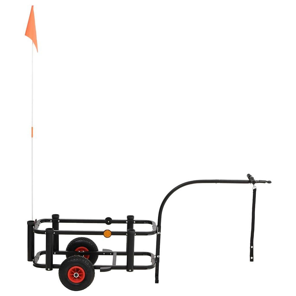 Thumbnail: vidaXL Fishing Trolley Black Steel